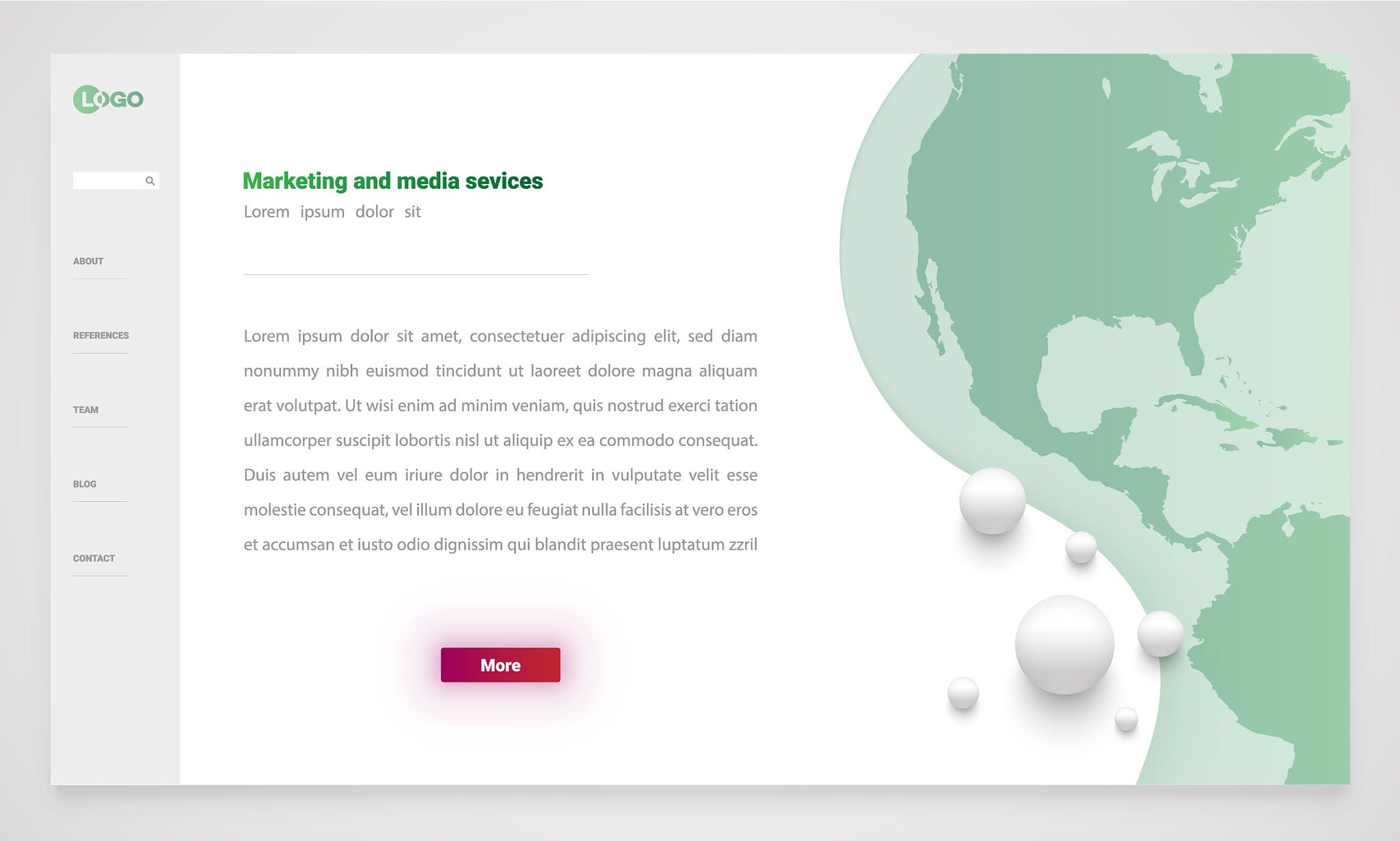 clean and modern website template