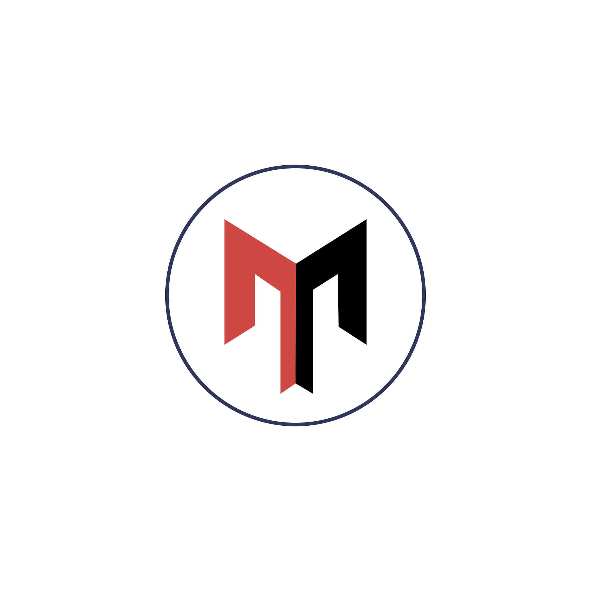 initial letter m or mm logo design template