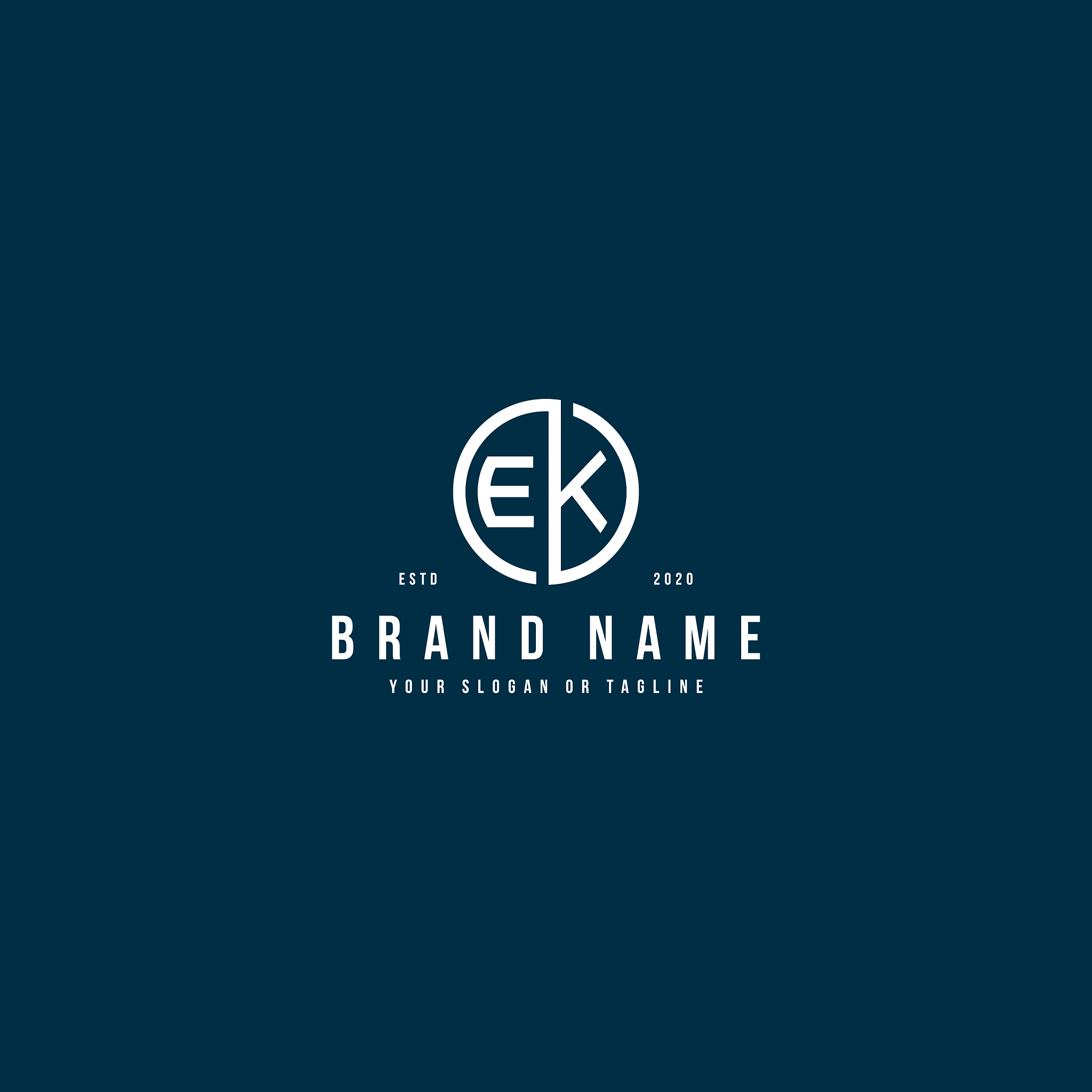 letter ek logo design