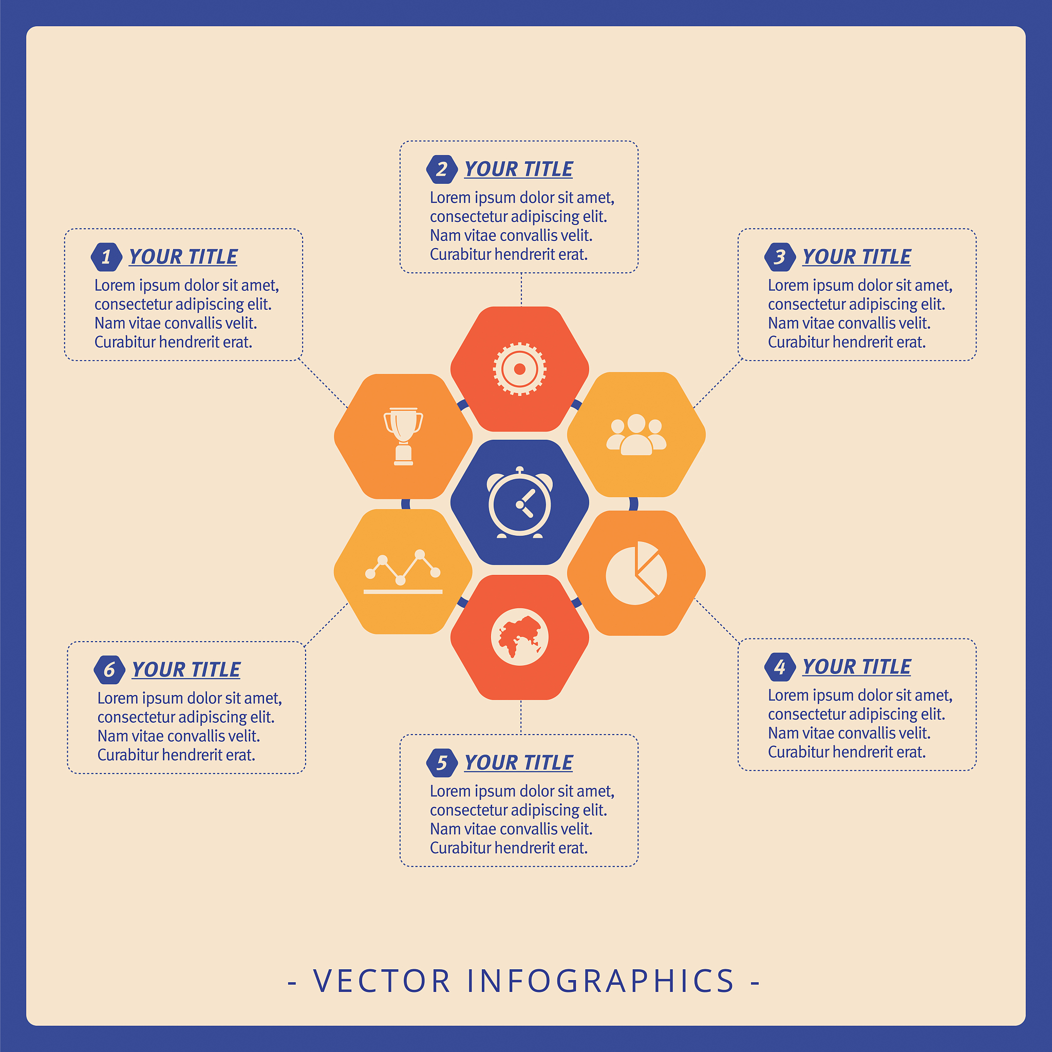 hexagon diagram template