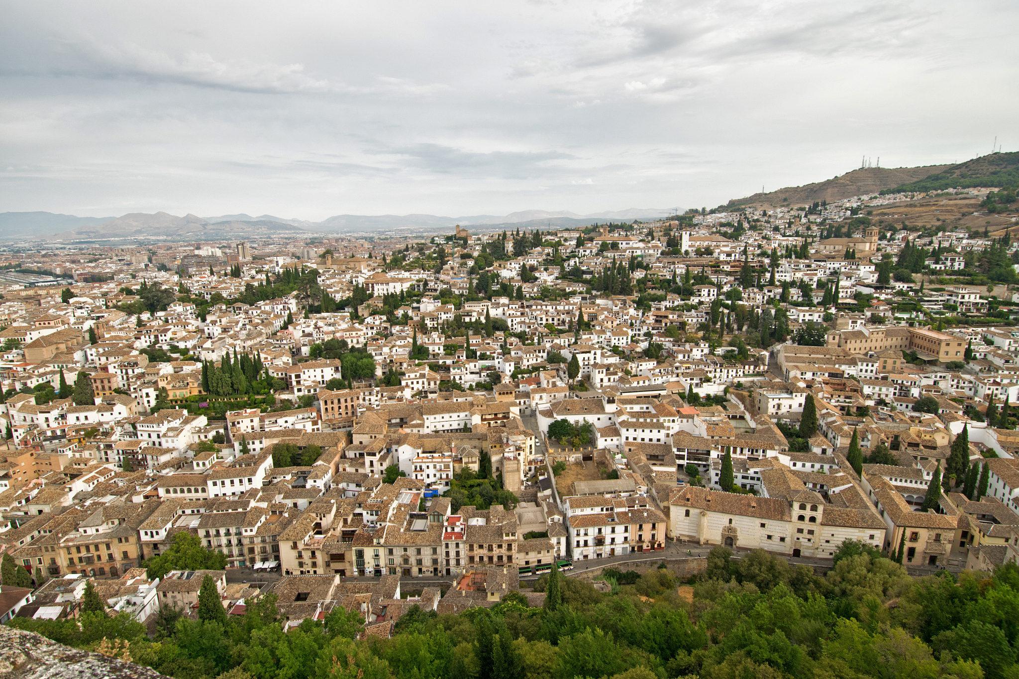 view of granada city. andalisia. spain.