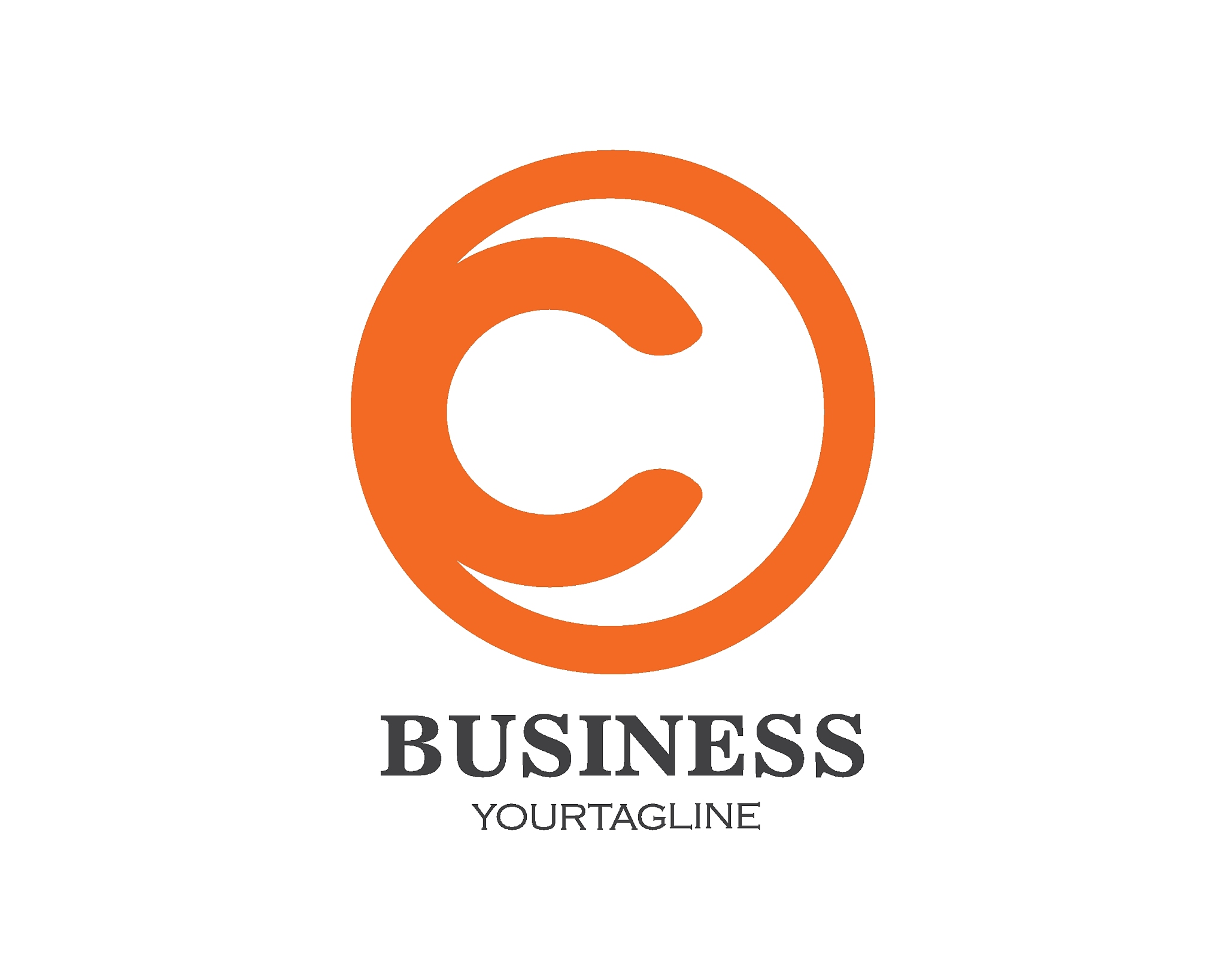 c letter logo business template vector