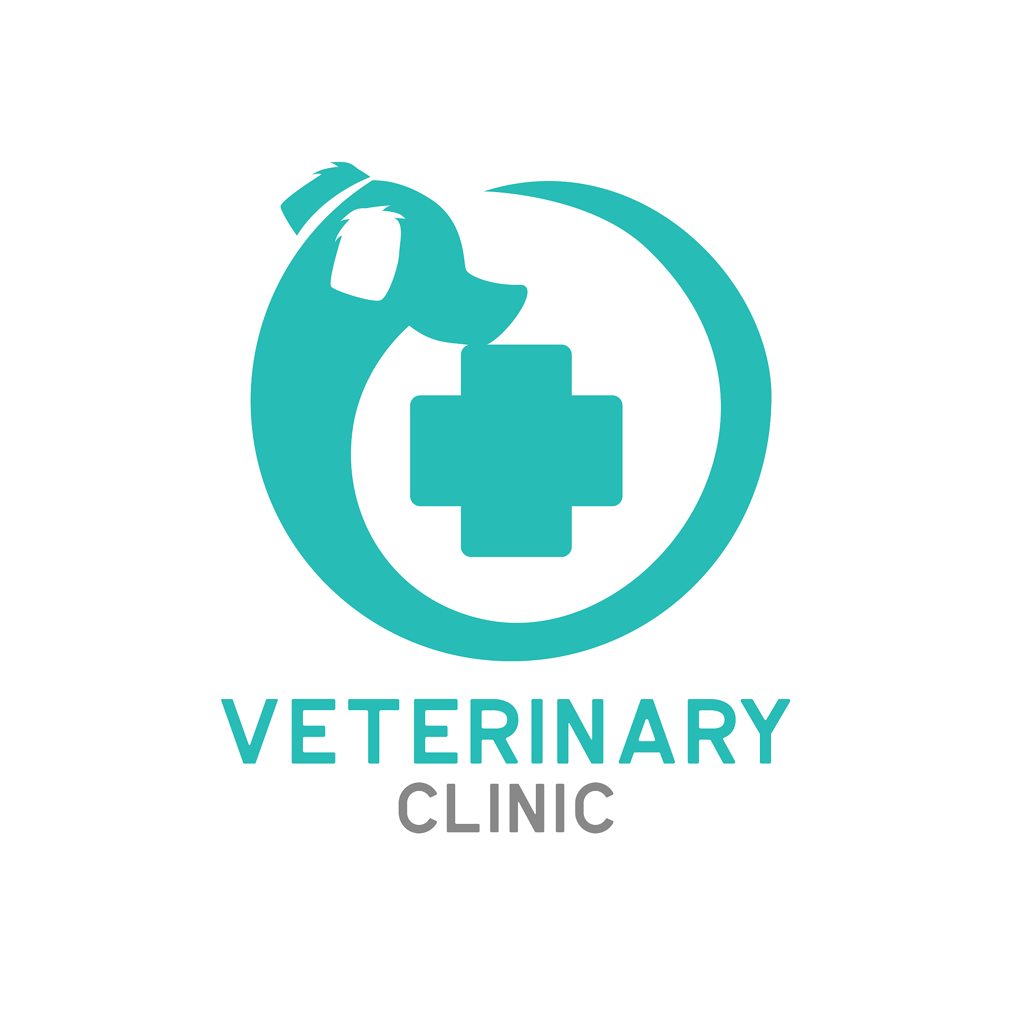 veterinary icon isolated on white background, vector illustratio