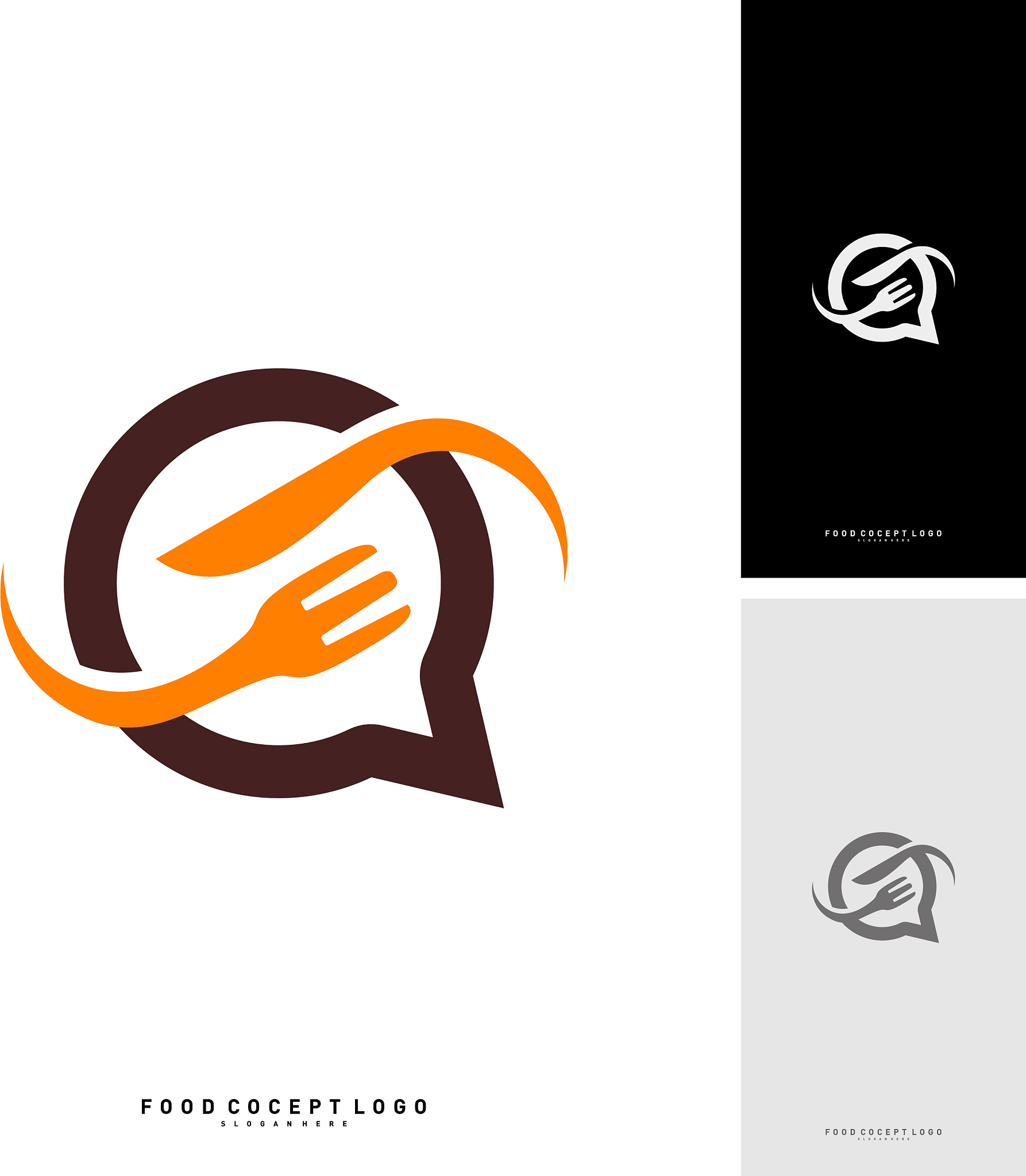 food talk logo concept designs food discuss logo