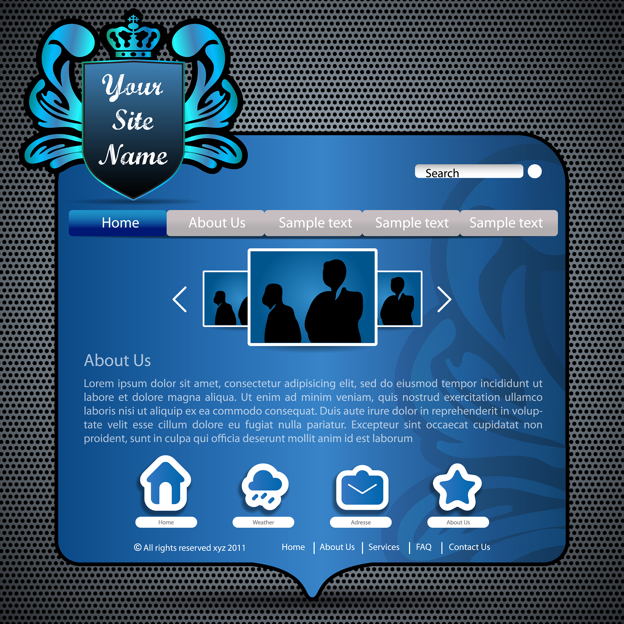 one page website template