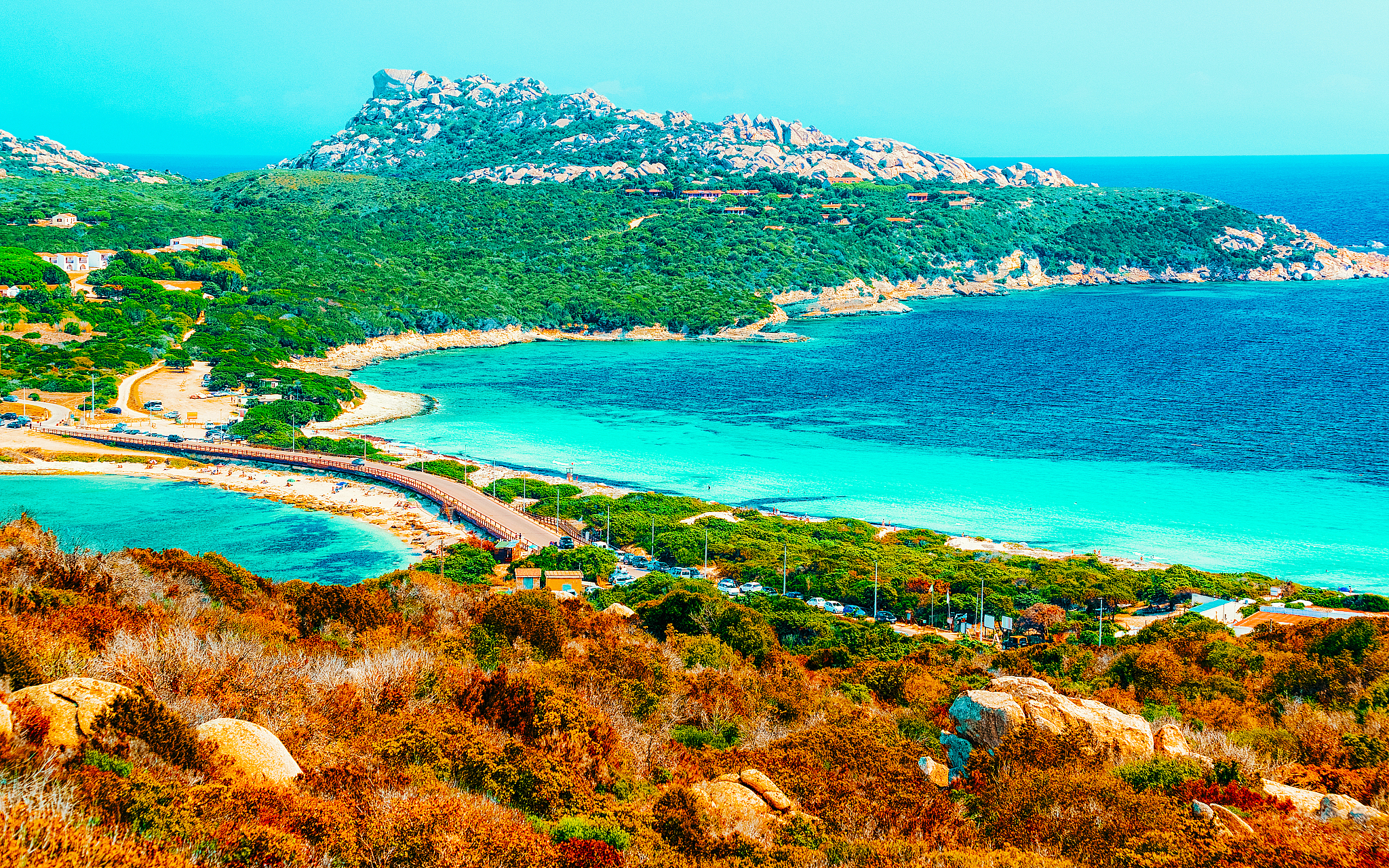 beach capo testa in santa teresa gallura sardinia italy reflex