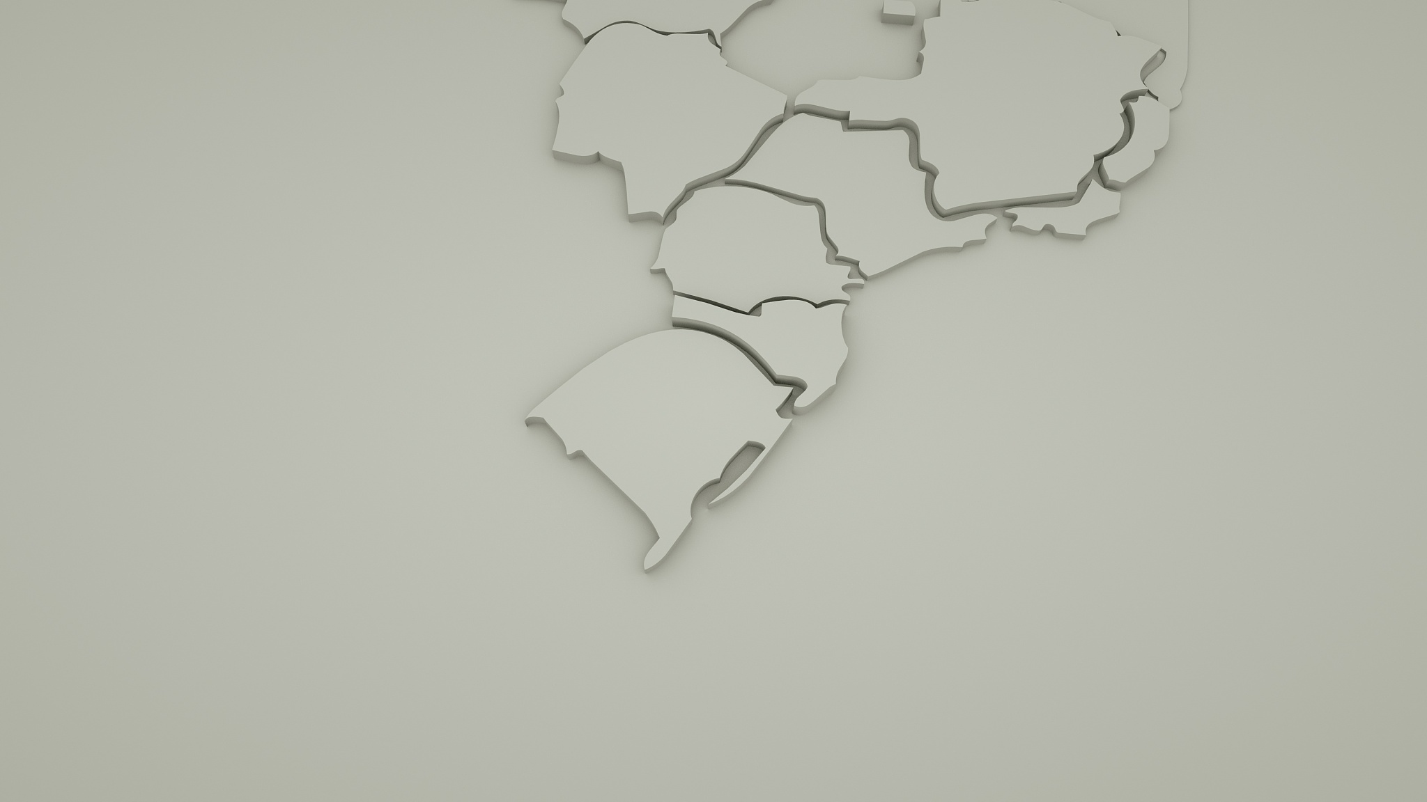 3d brazil map with states