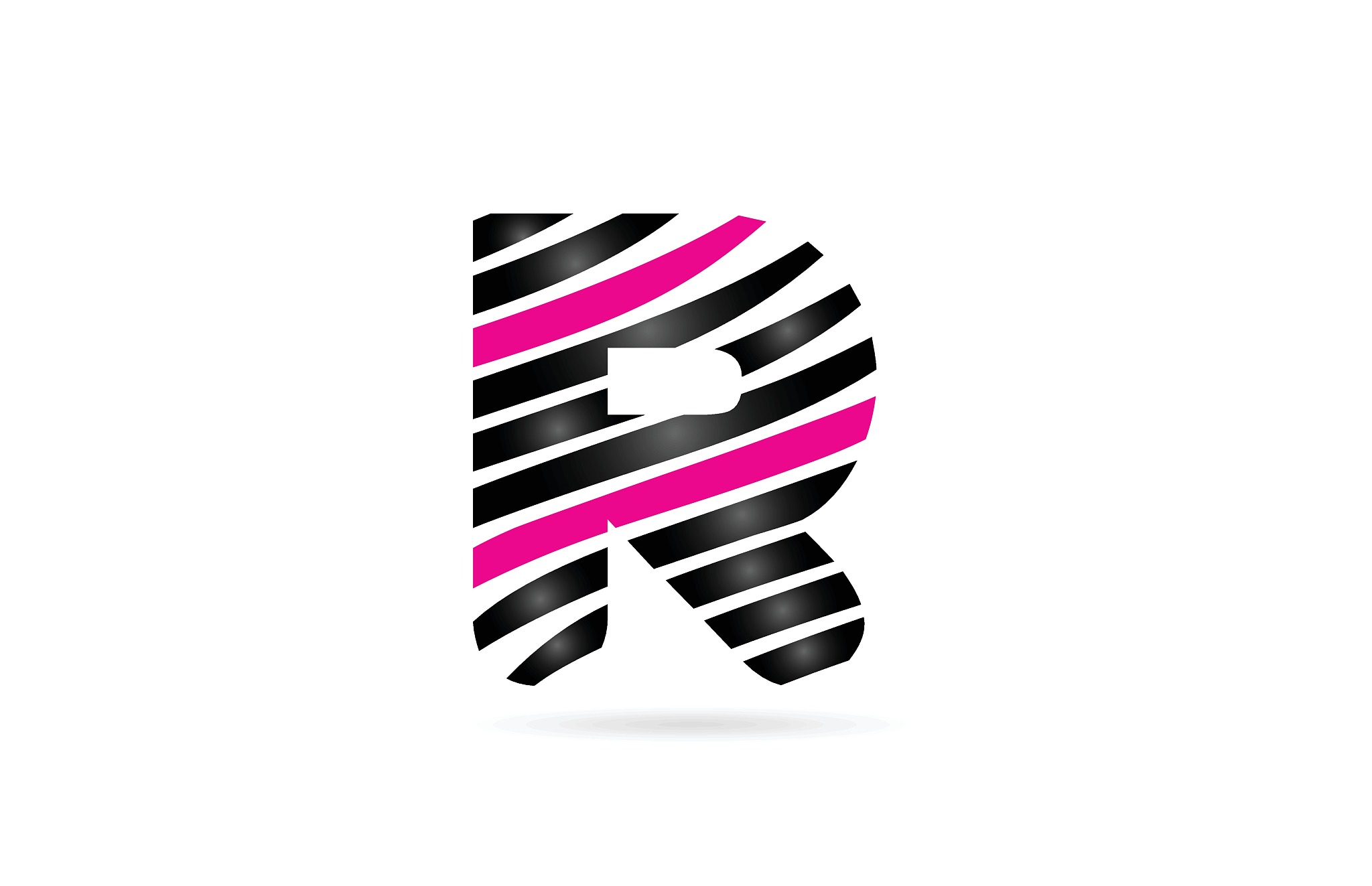 alphabet letter r logo icon design typography