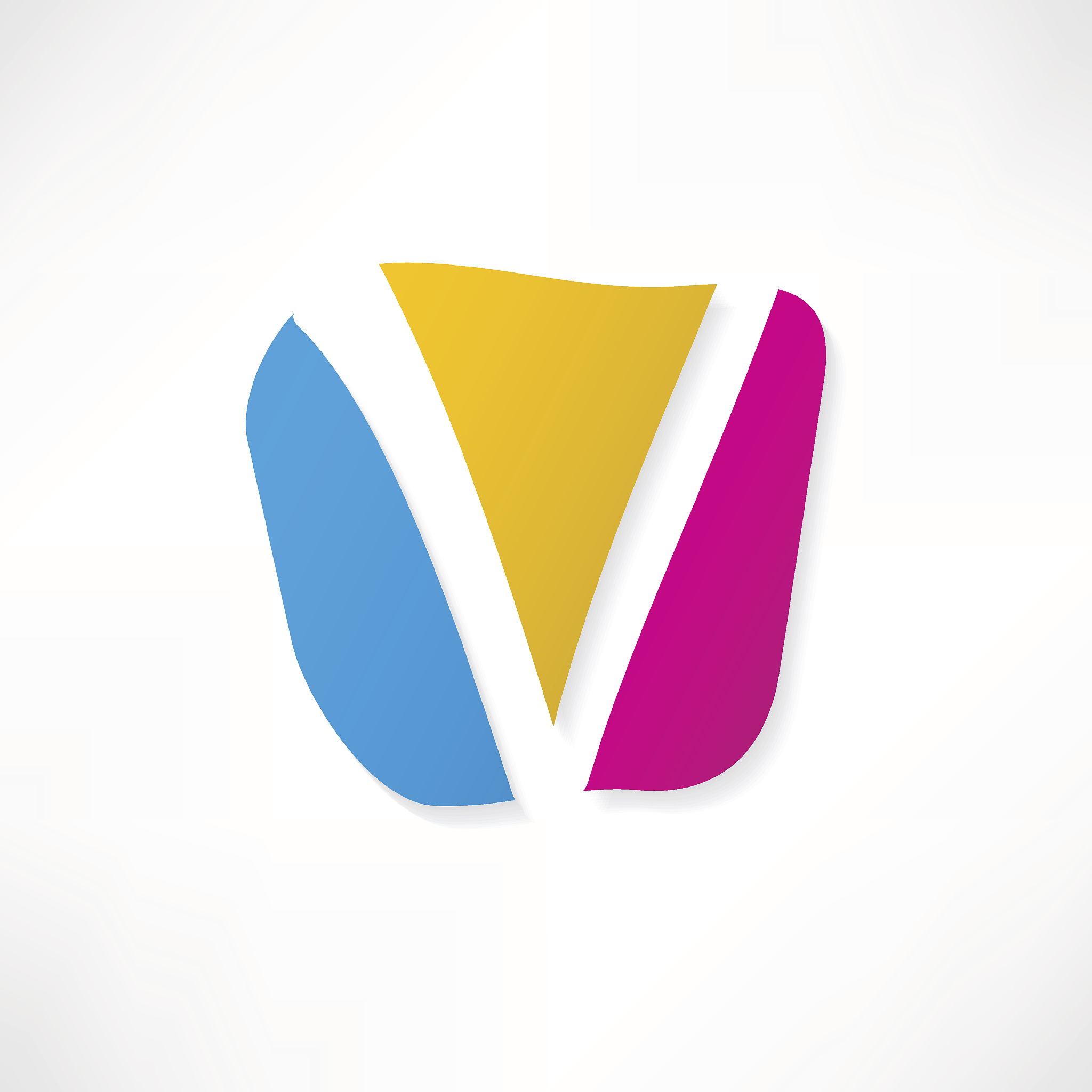 abstract icon based on the letter v