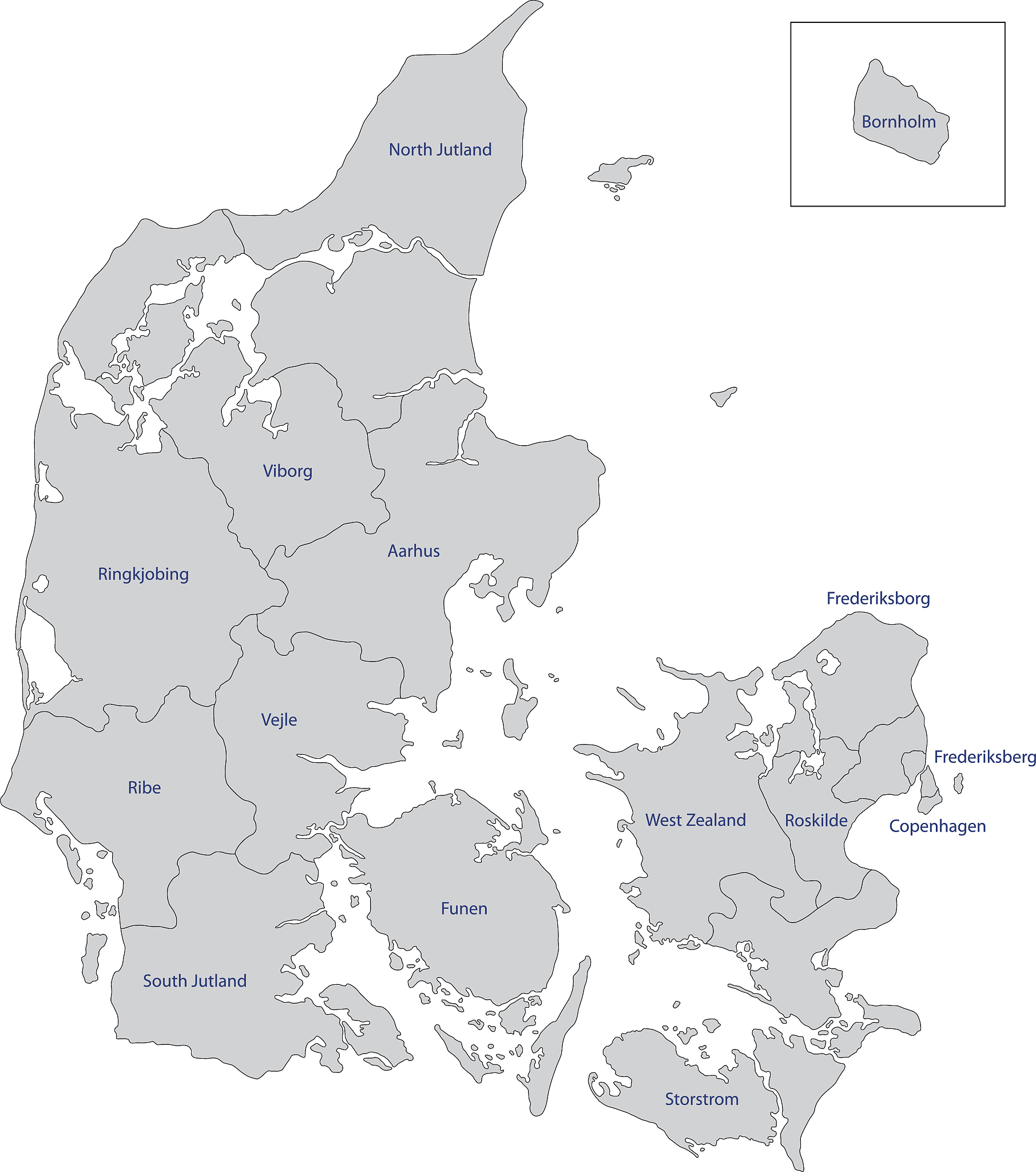 gray denmark map