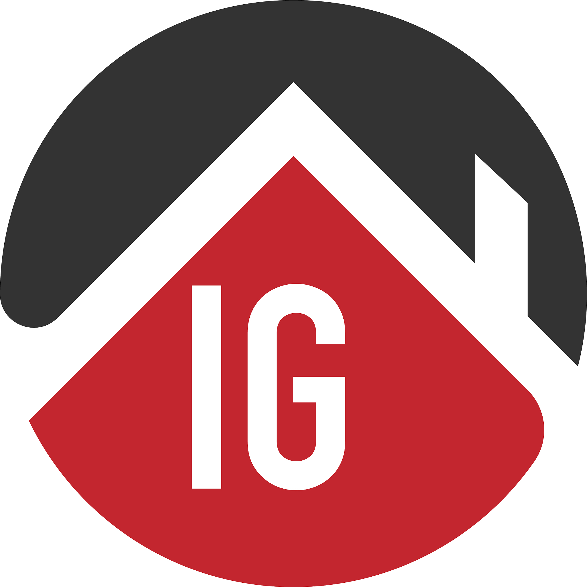 initial letter ig building logo design template
