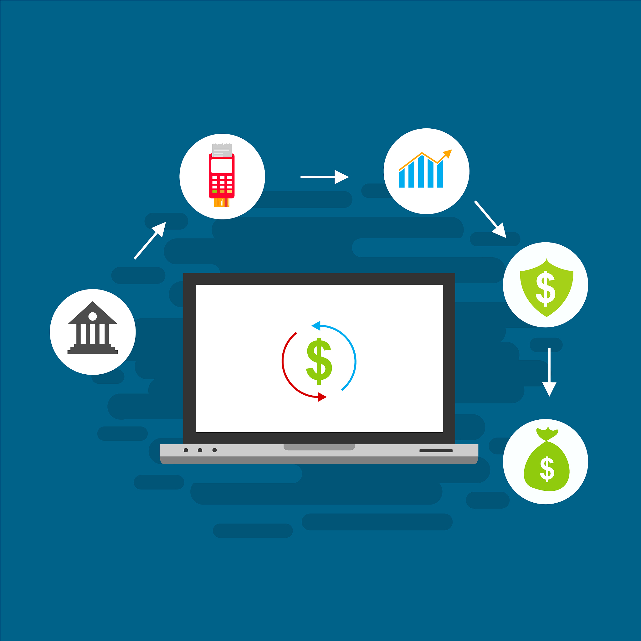 concept online and mobile payments for web page