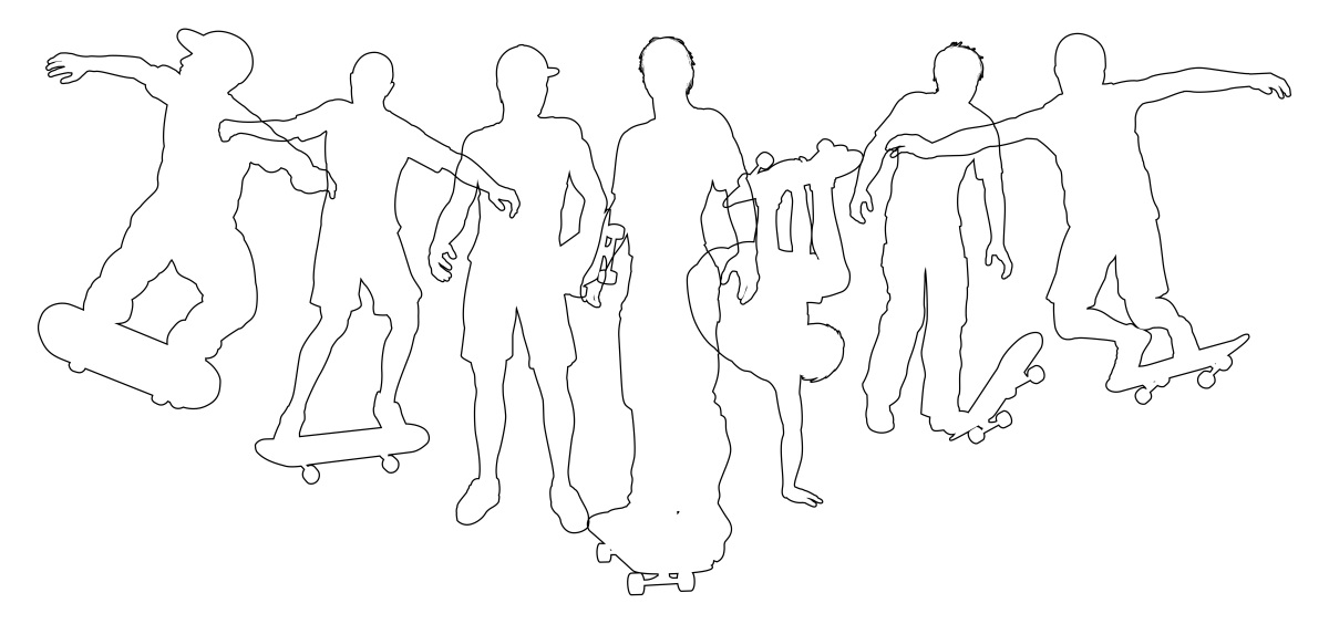 用字符或字母画一个人的剪影图案