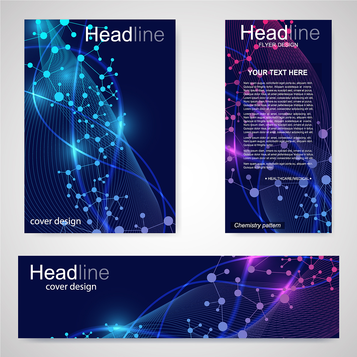 set flyer brochure size a4 templatebanner
