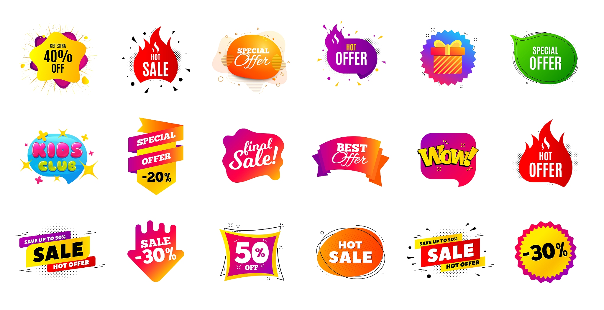 sale banner tags. discount price badge. promotion coupon templat