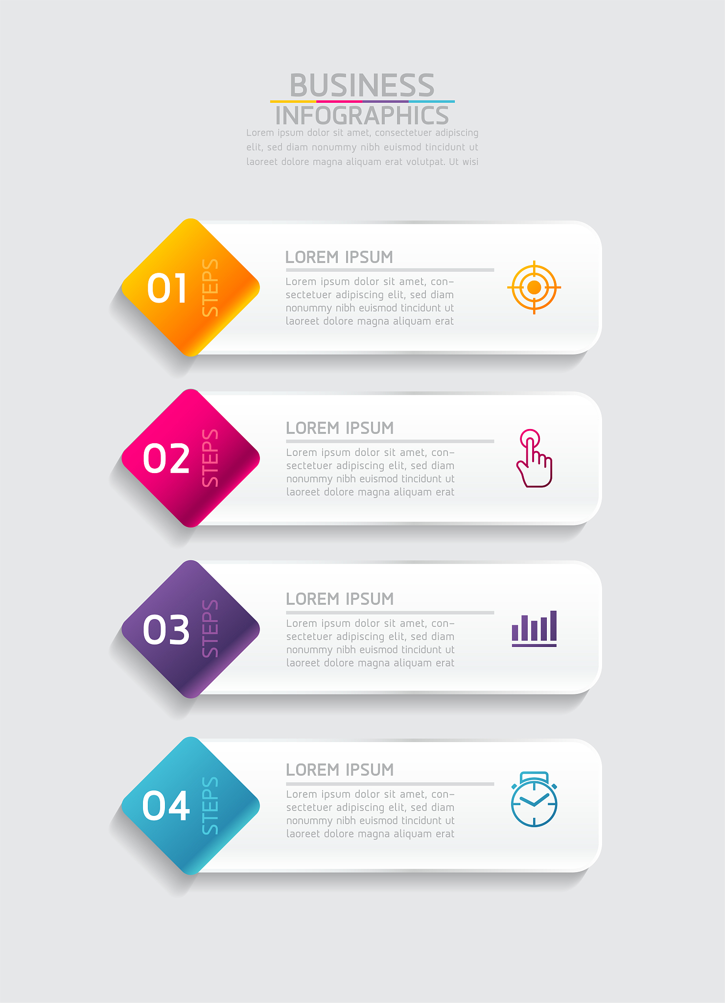 vector elements for infographics. presentation and chart. steps 