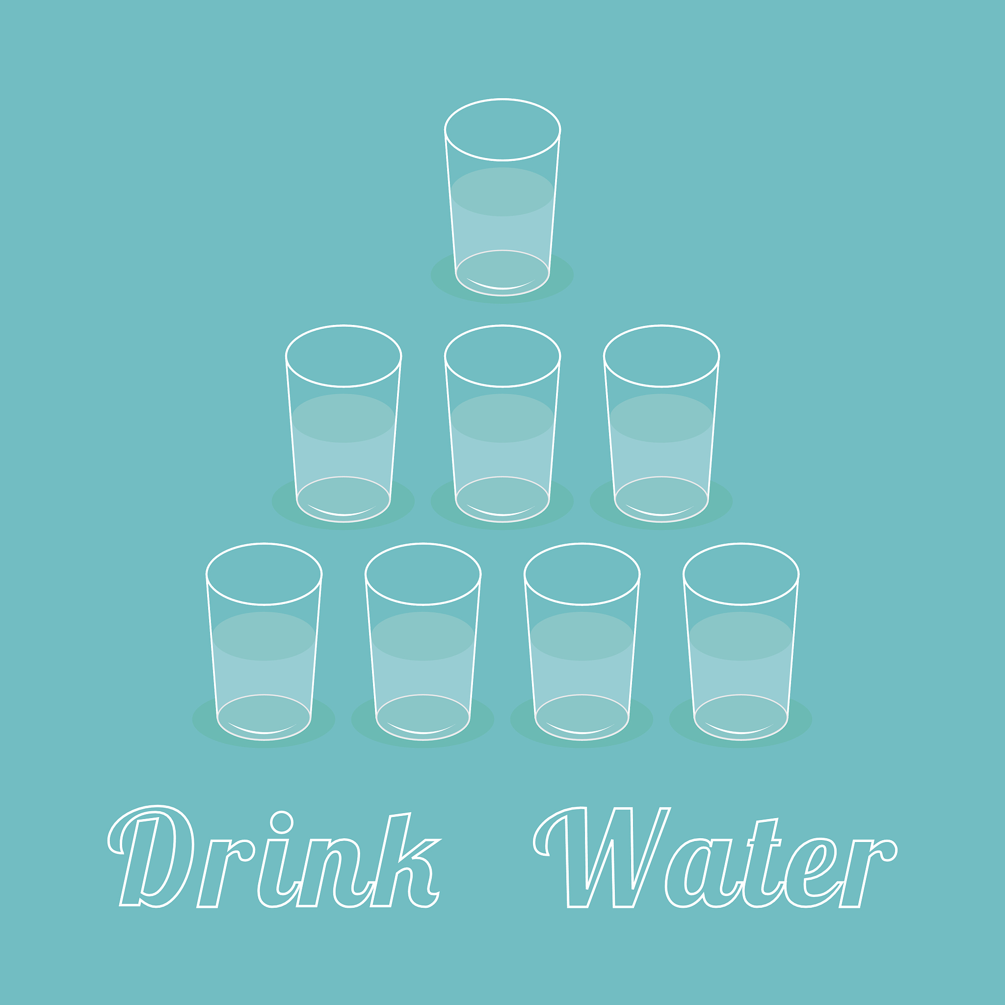 饮料,饮用水,健康生活方式,<strong>玻璃</strong>杯,数字8,扁平化设计,纯净,清新,一个