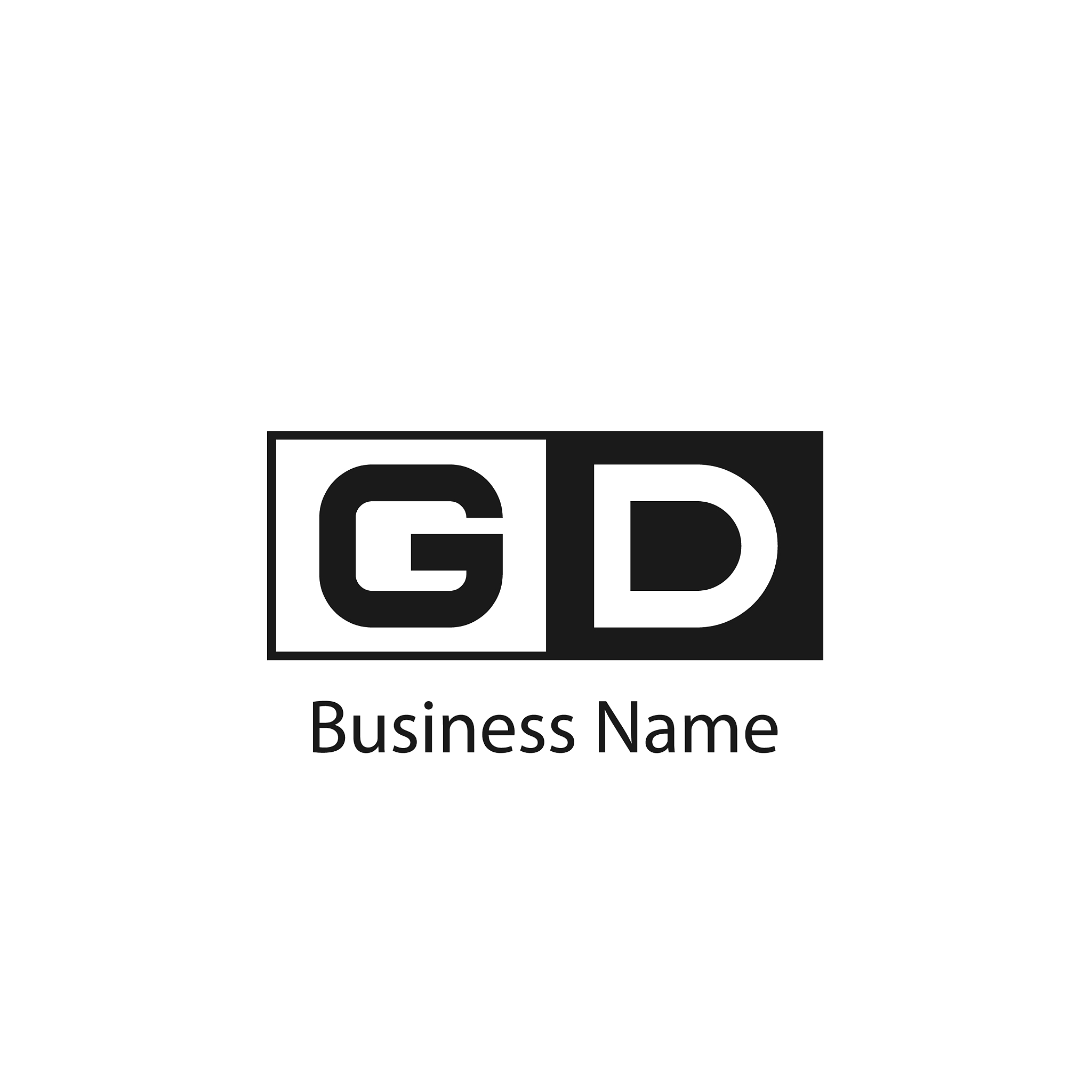 initial letter gd logo template design