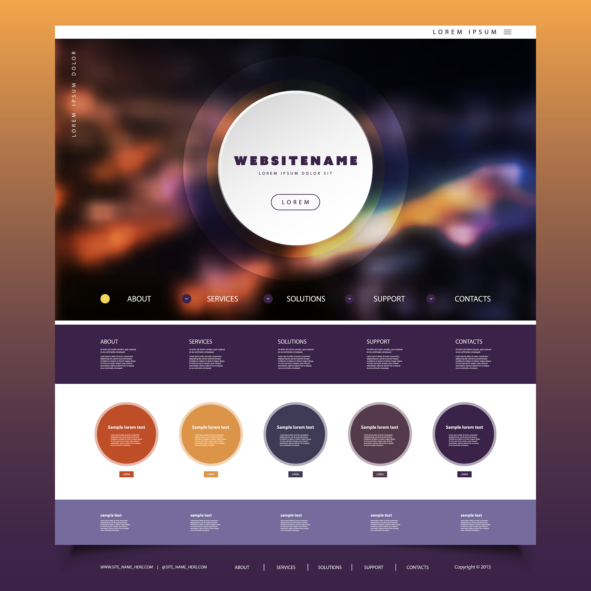 one page website template