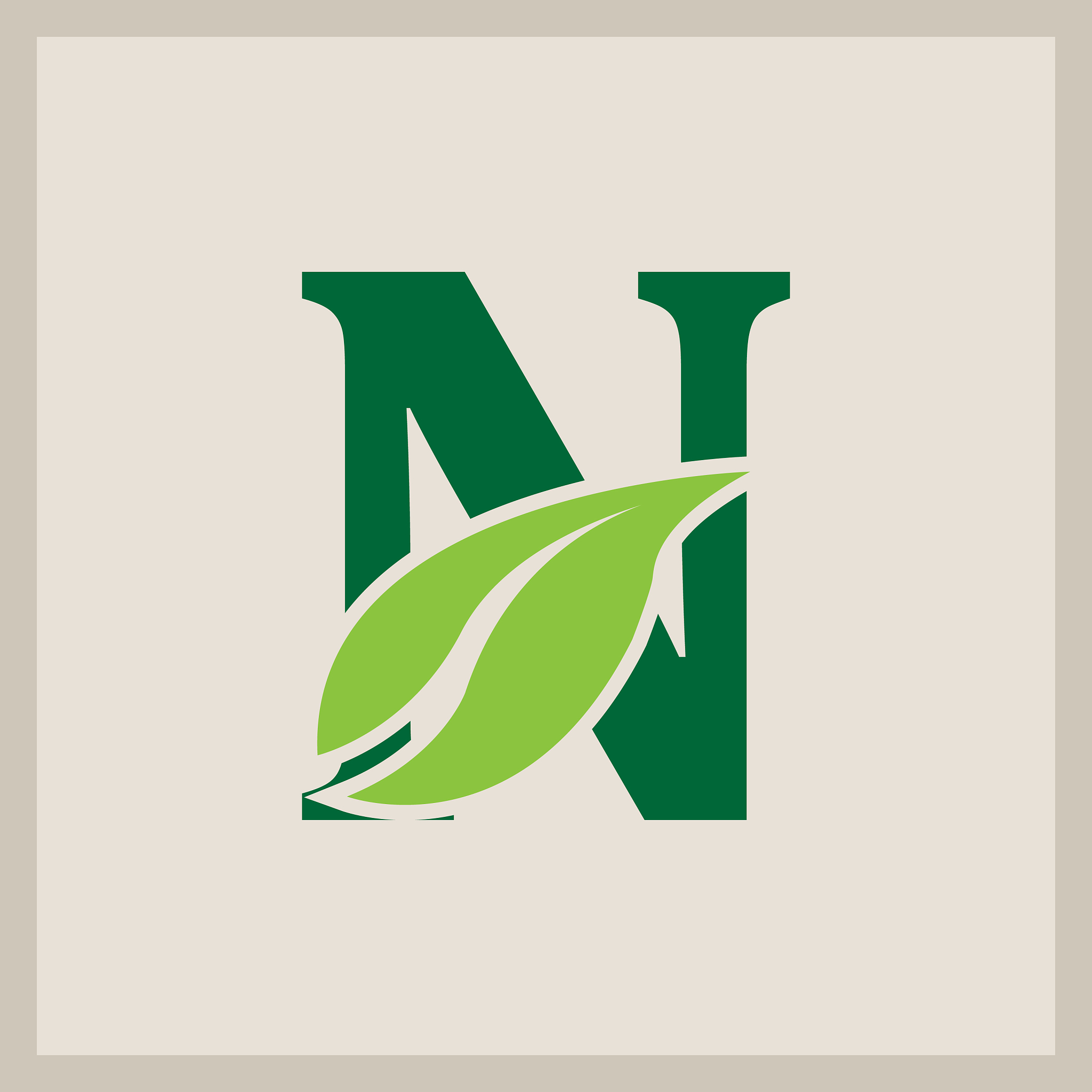 green eco letter logo template design