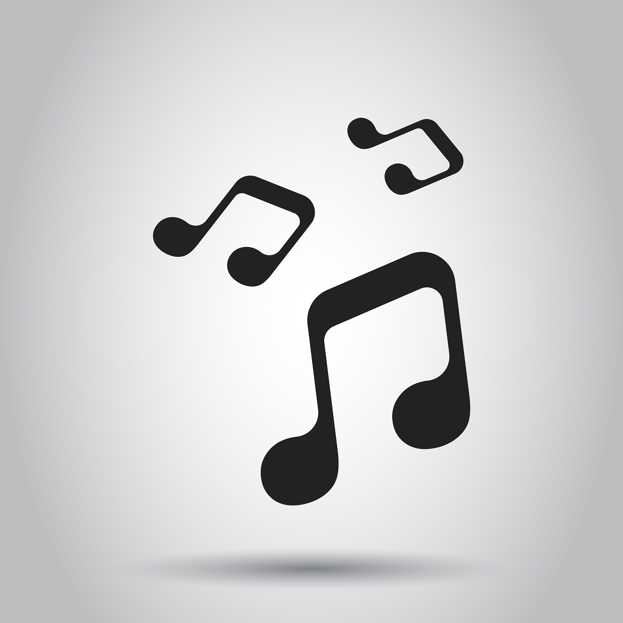 music icon sound note business simple flat