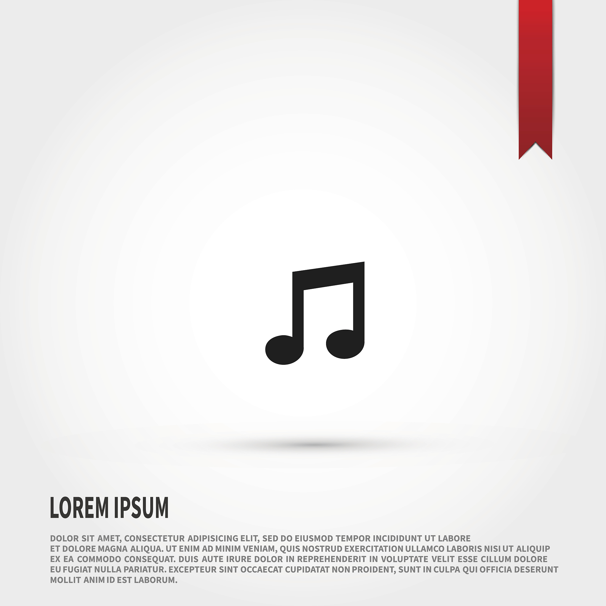 music note icon. flat design style. template