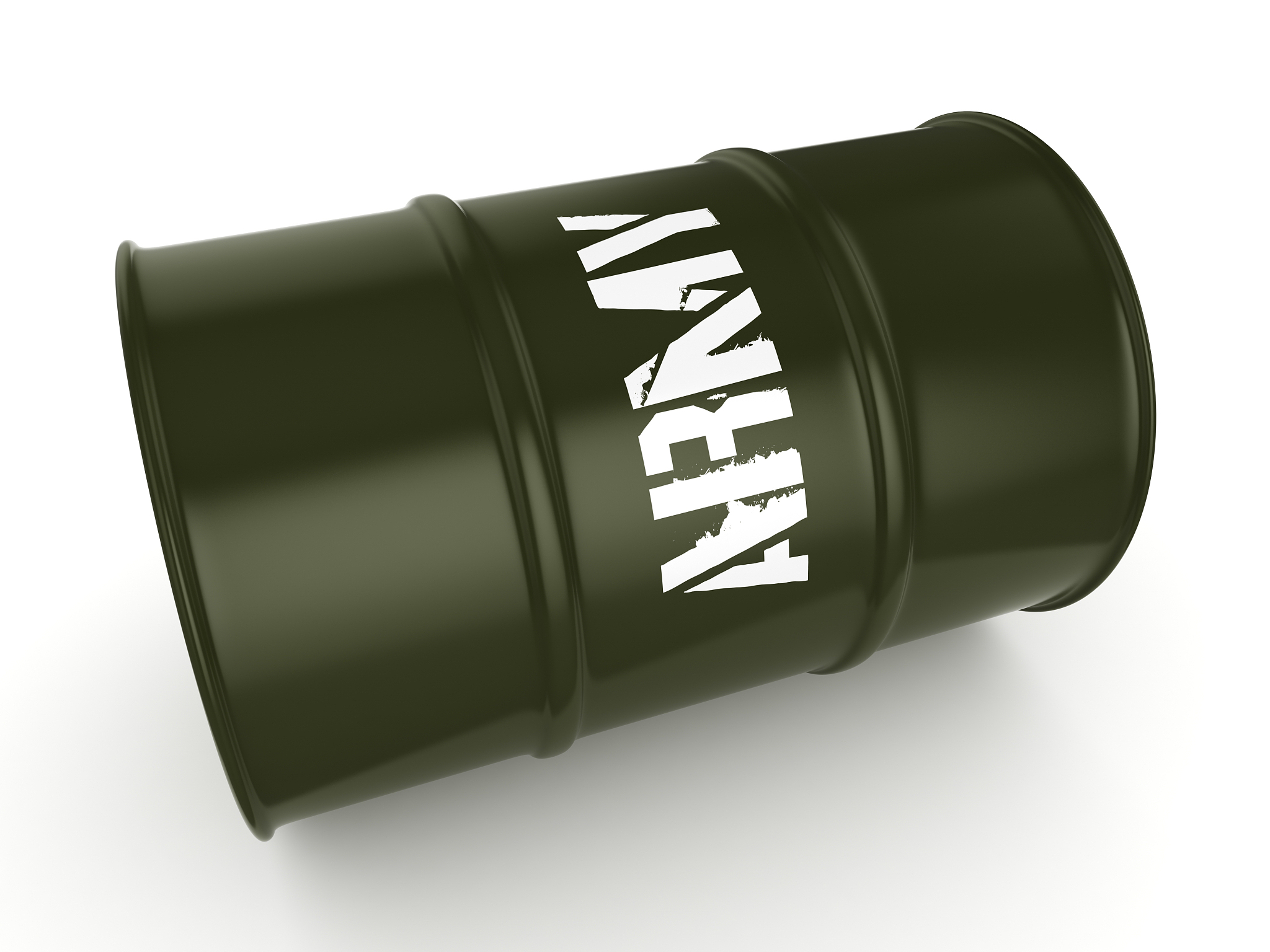 3d rendering army barrel