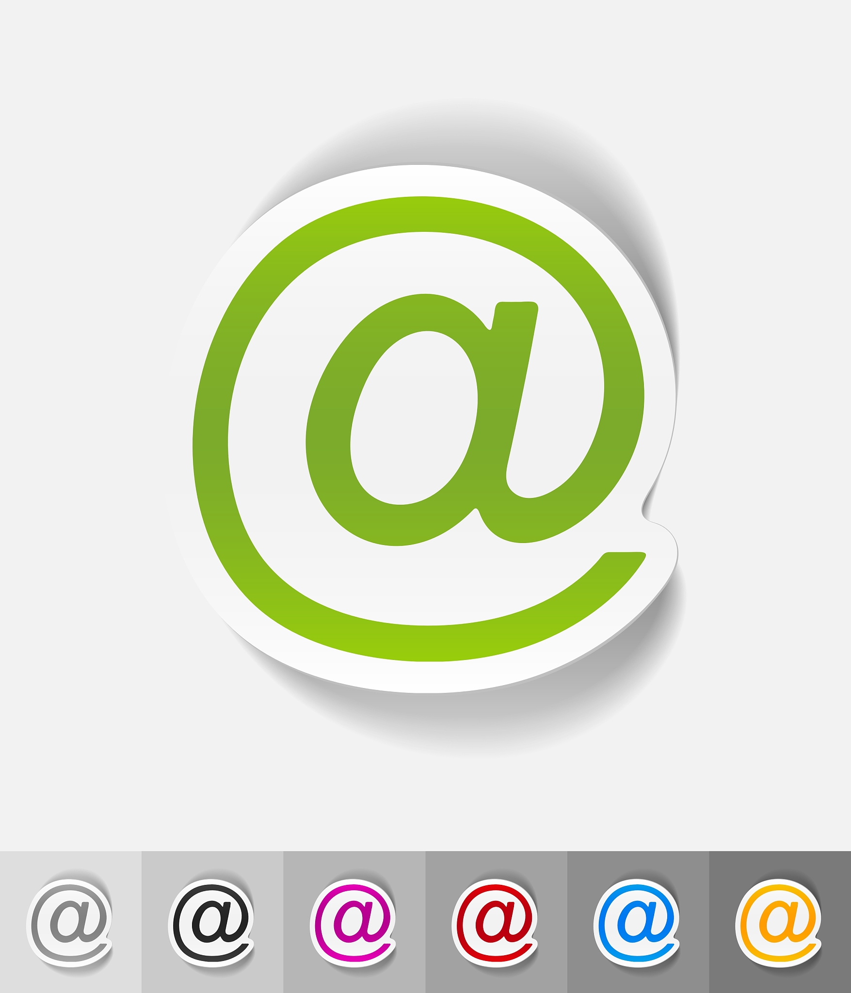 realistic design element email