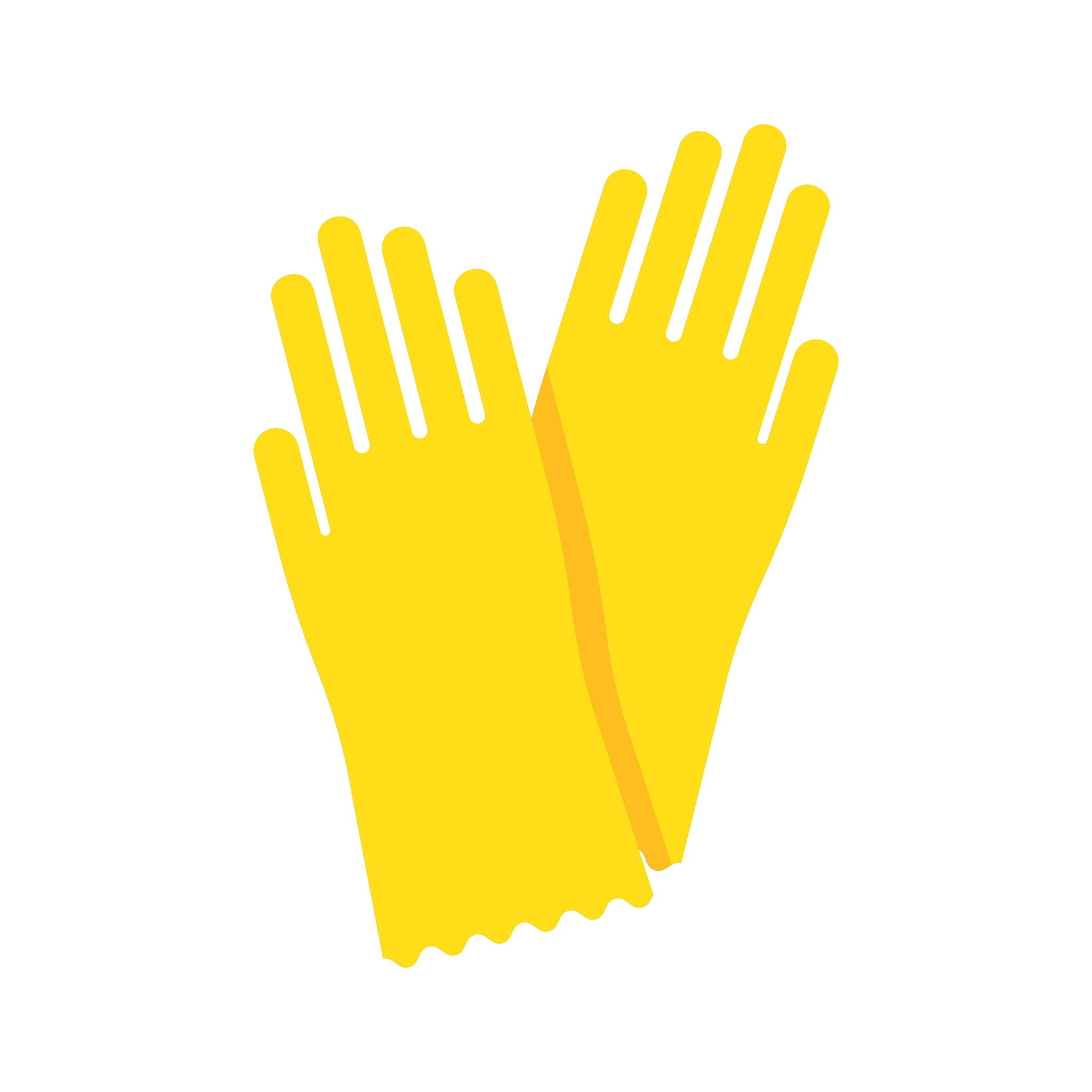 yellow glove for hygiene cleaning
