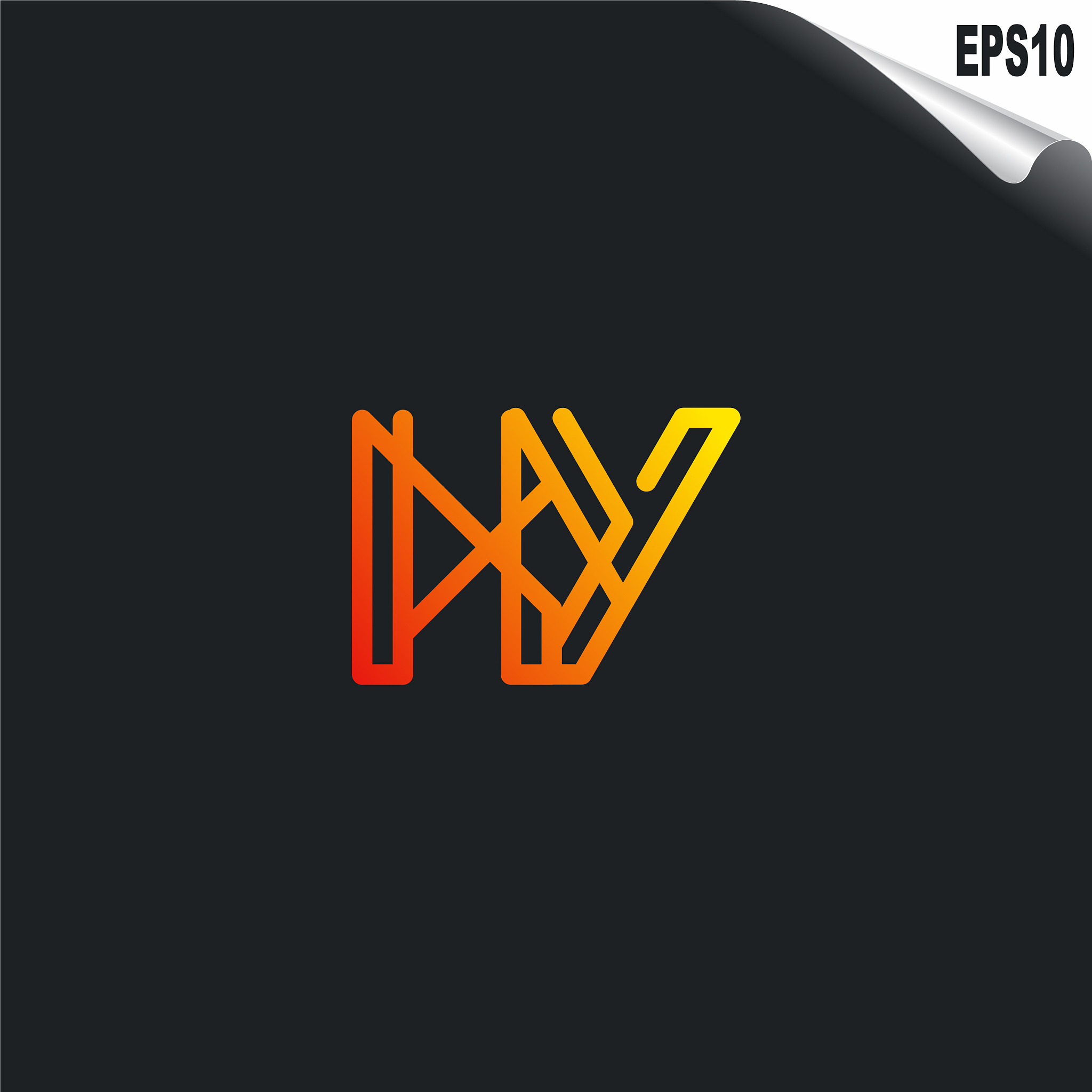 initial hy logo monogram design template simple