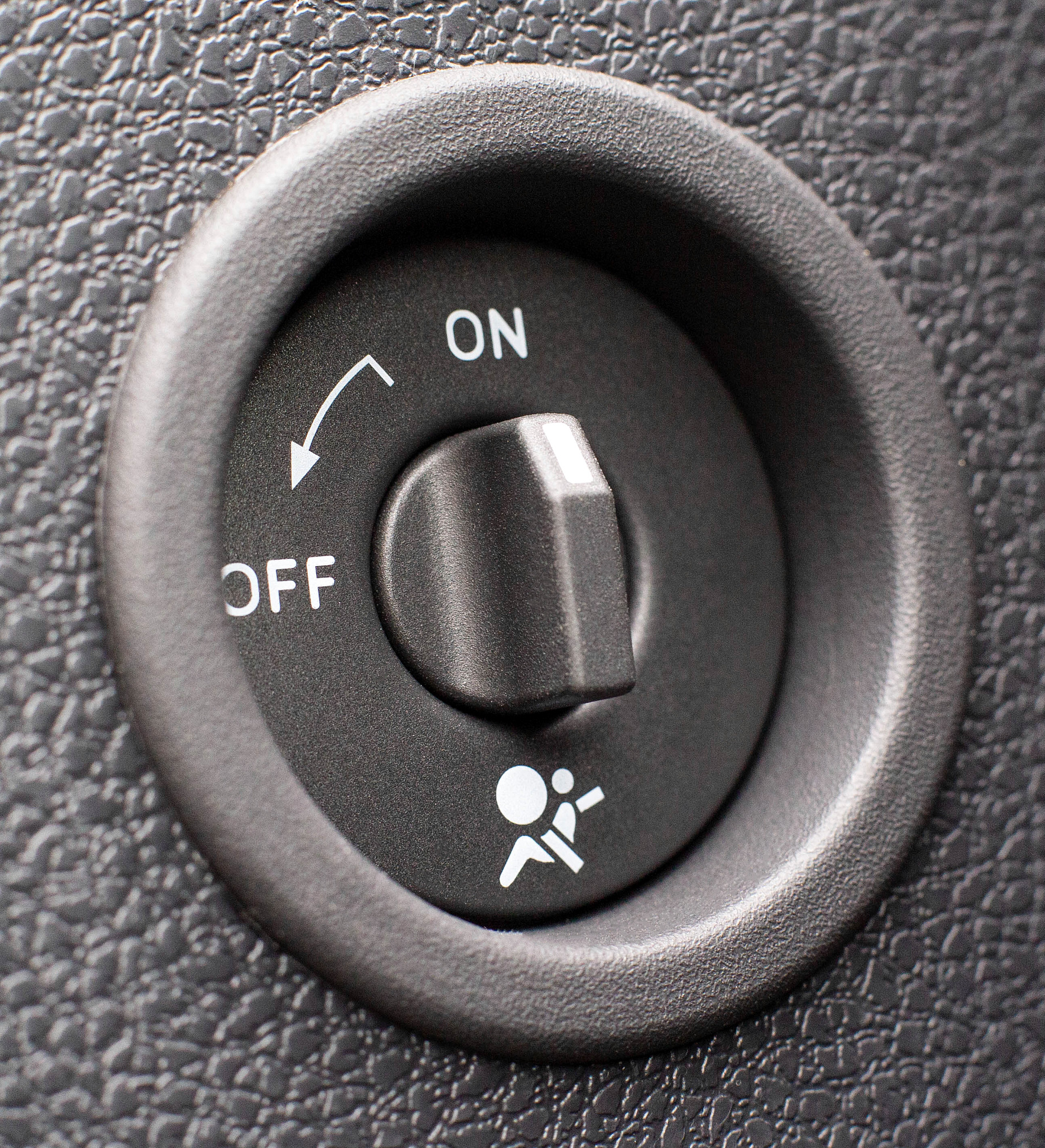 front passenger airbag on and off switch, background