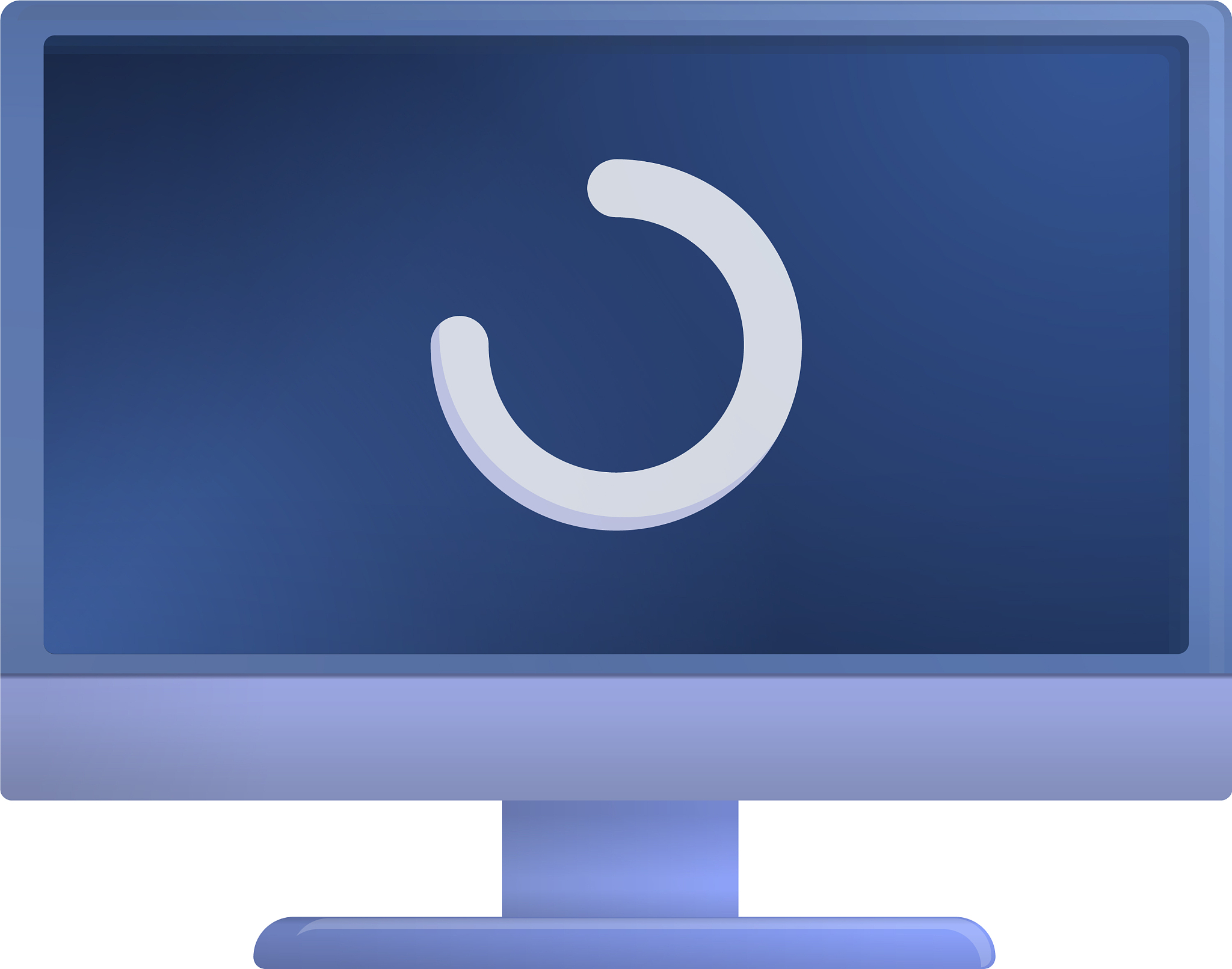 computer monitor update icon cartoon style