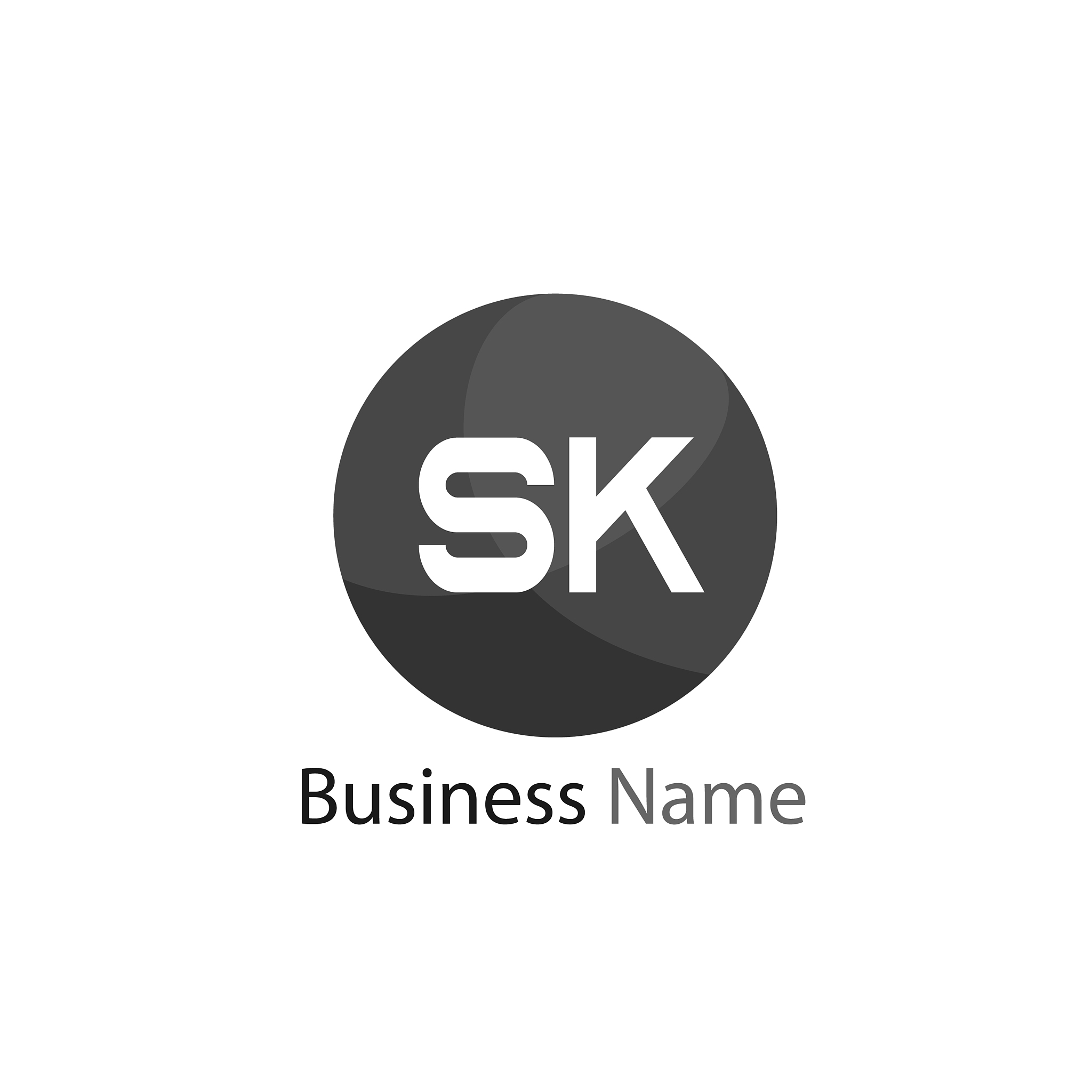 initial letter sk logo template design