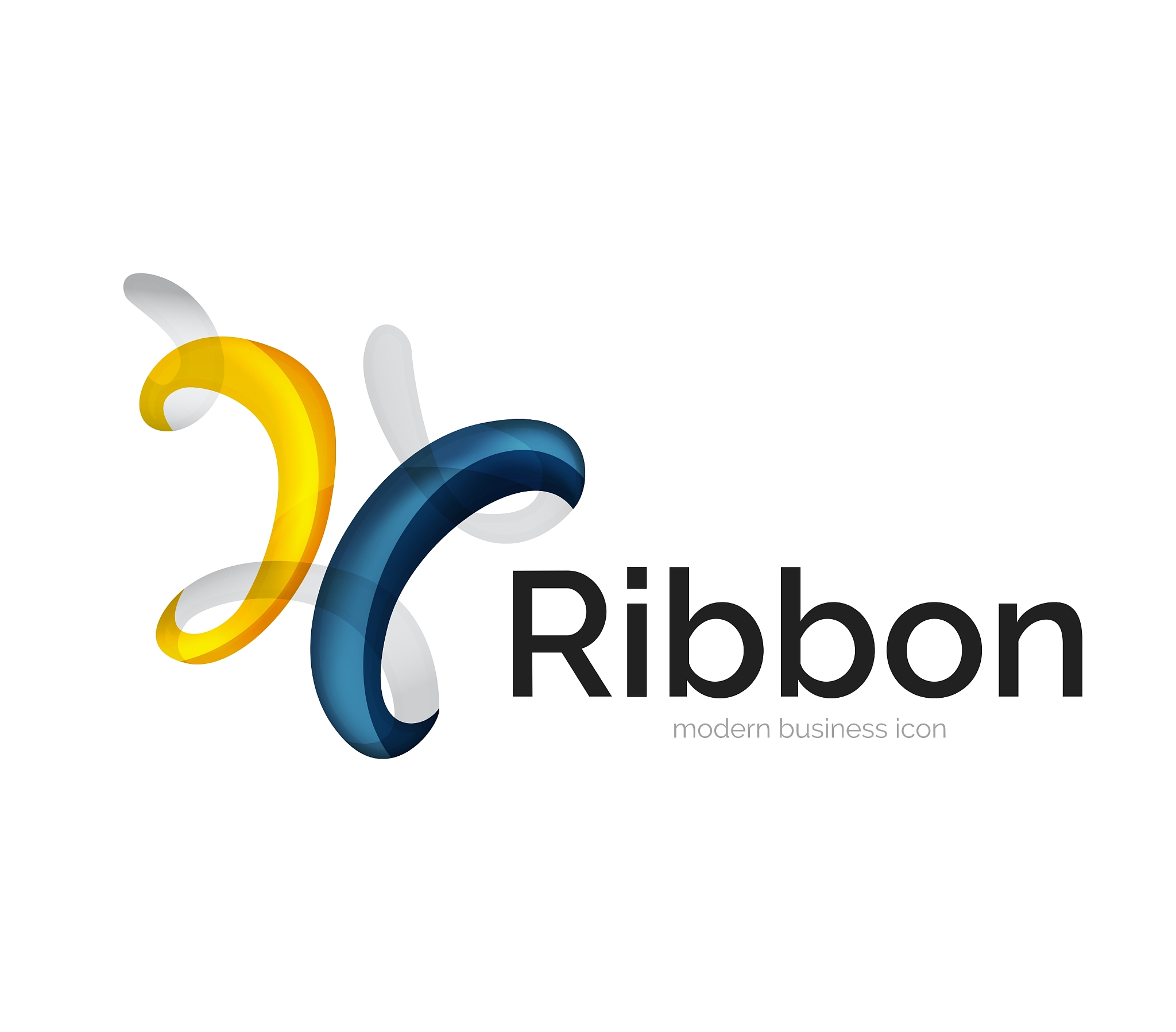 modern ribbon logo