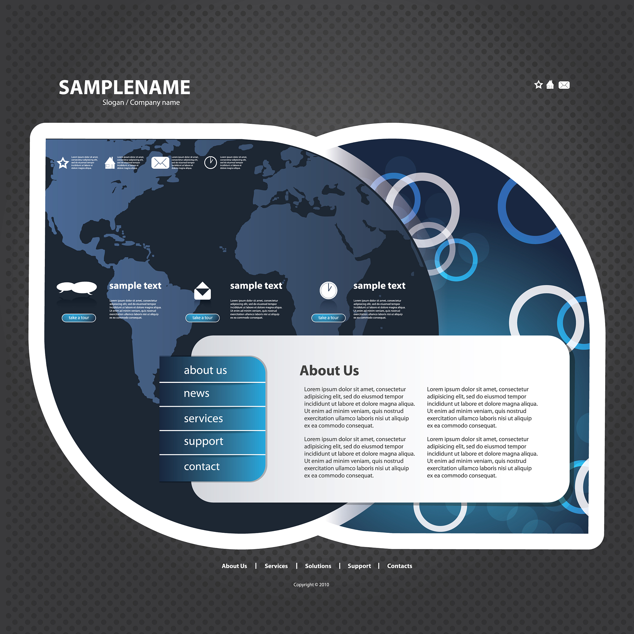 one page website template