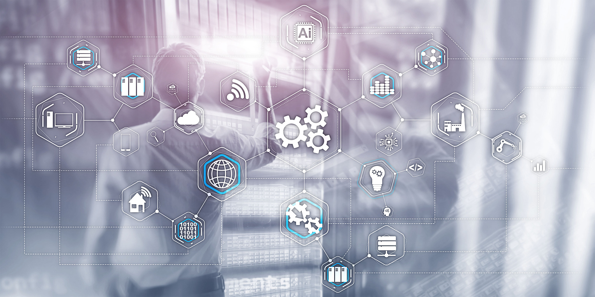 gears icon business process automation connect. datacenter