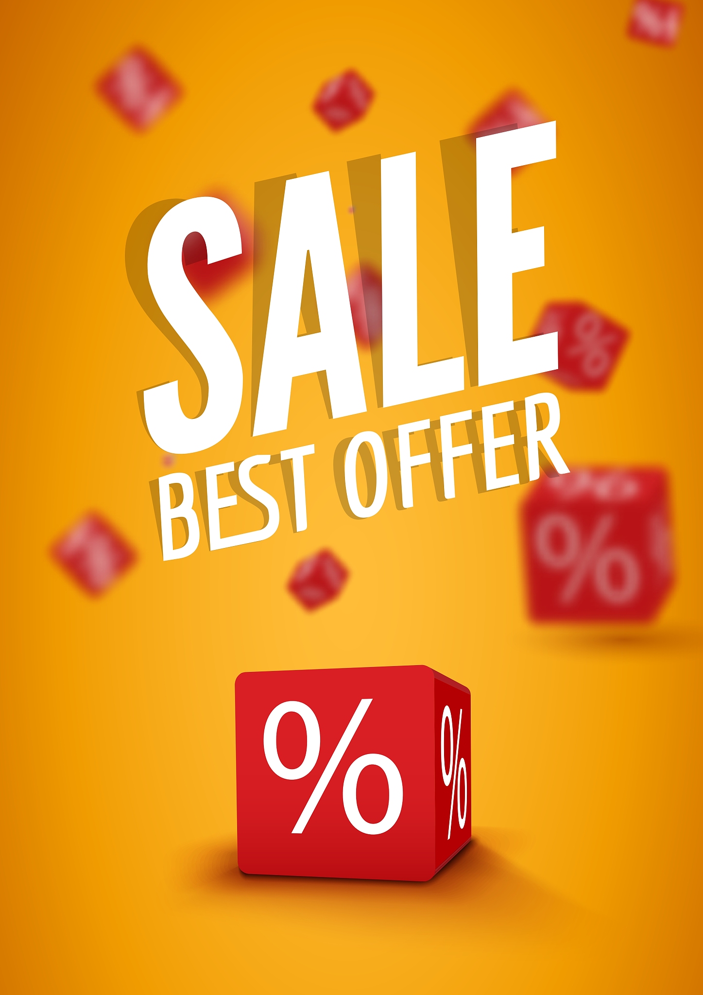 3d discount boxes dice for store market and shop