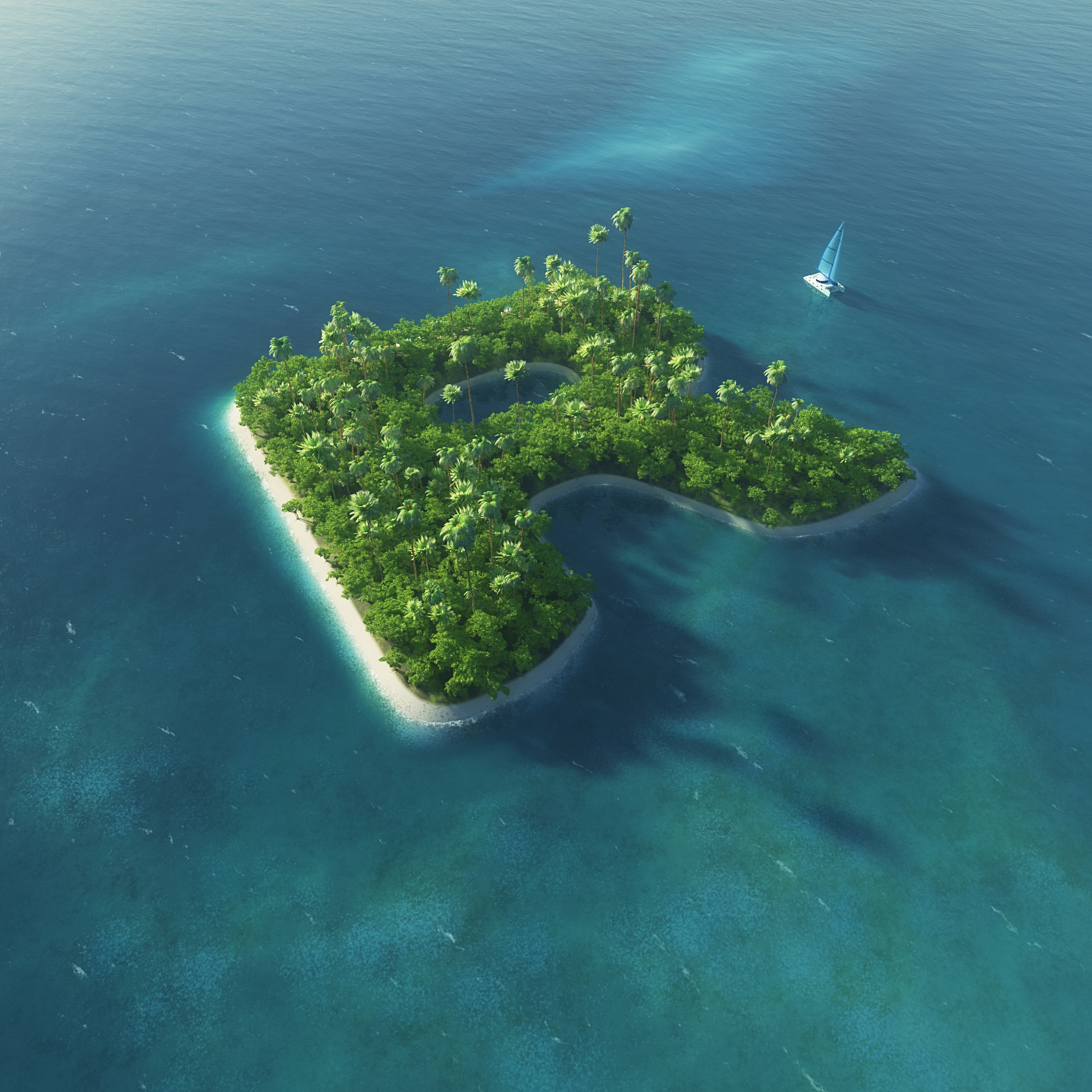 island alphabet in the form of letter r