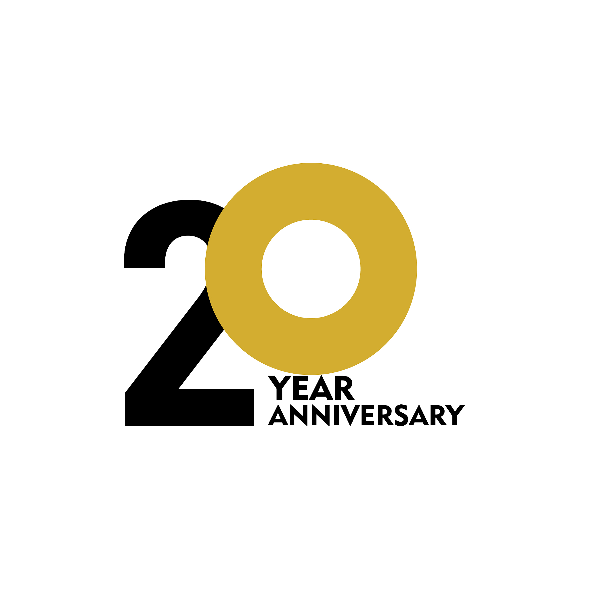 20 year anniversary template design