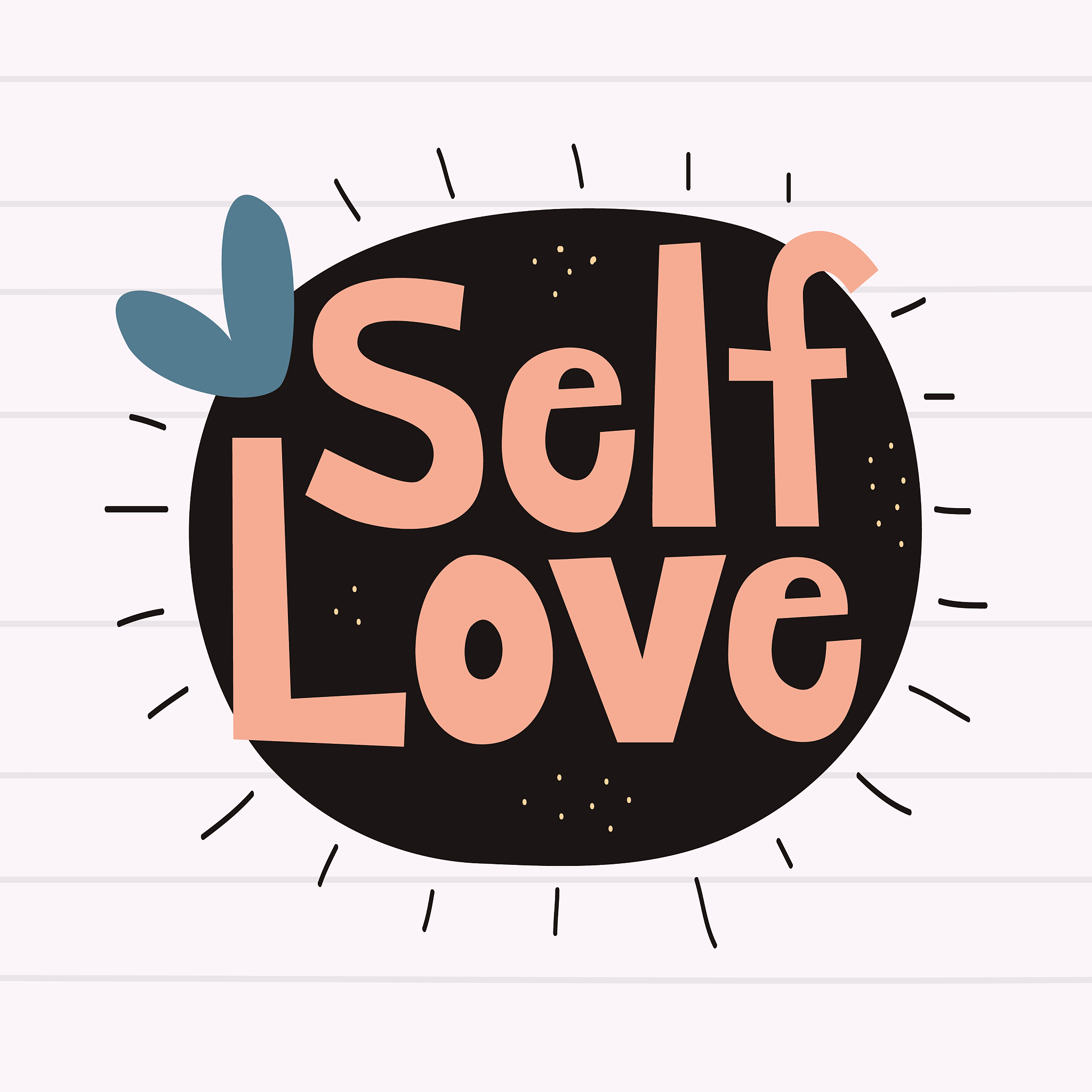 self love lettering background