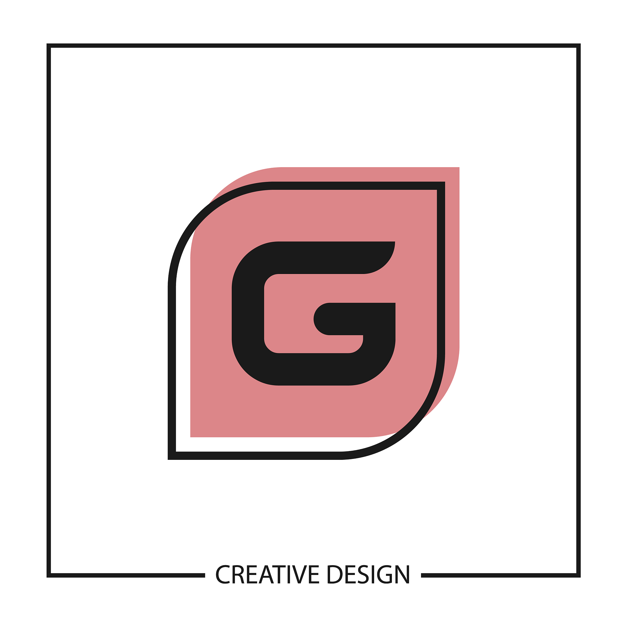 initial letter g logo template design