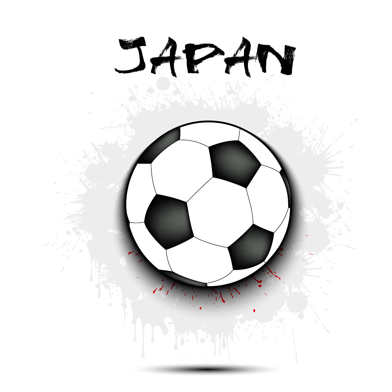 soccer ball and japan flag