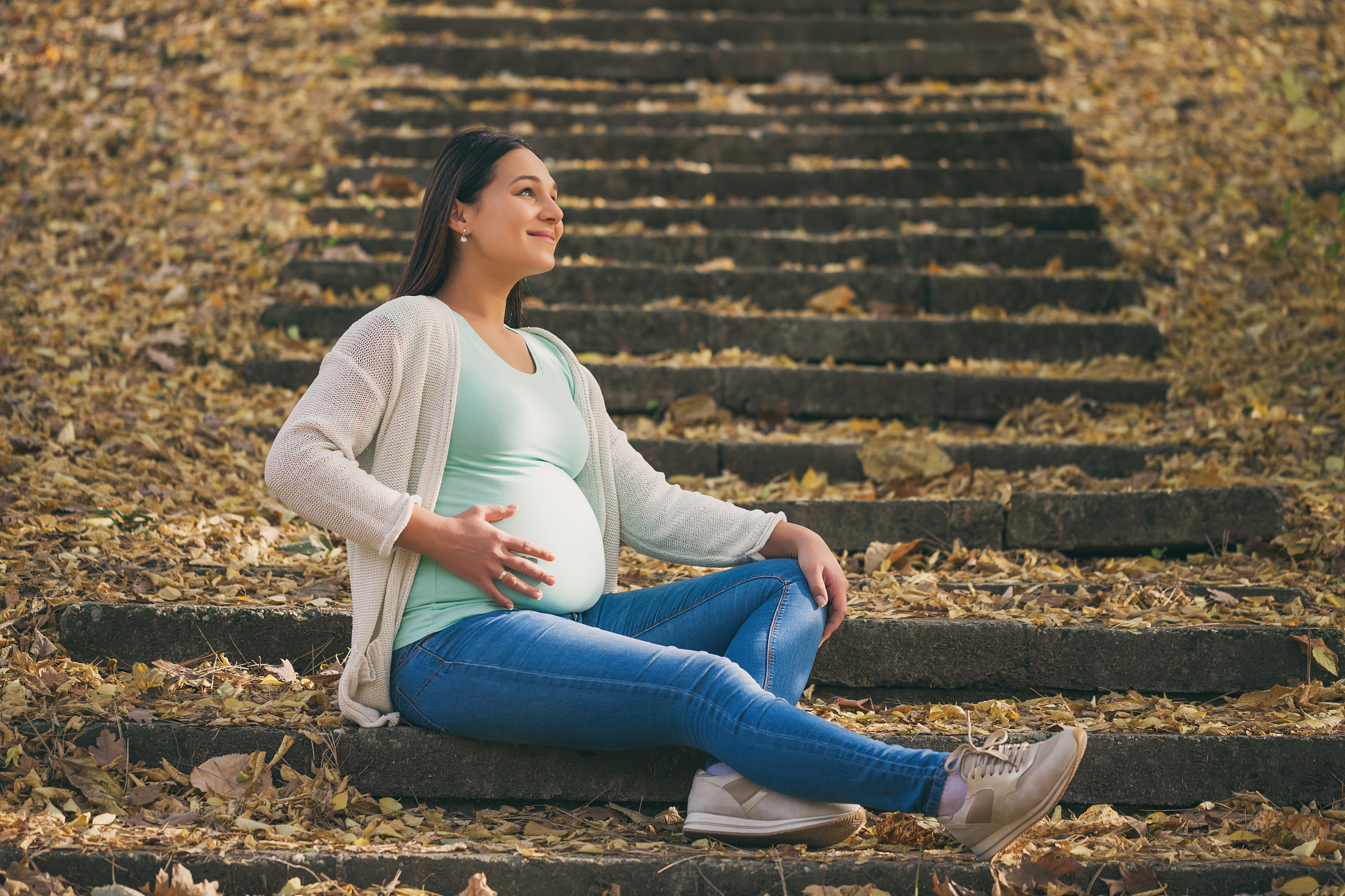 pregnant woman in park