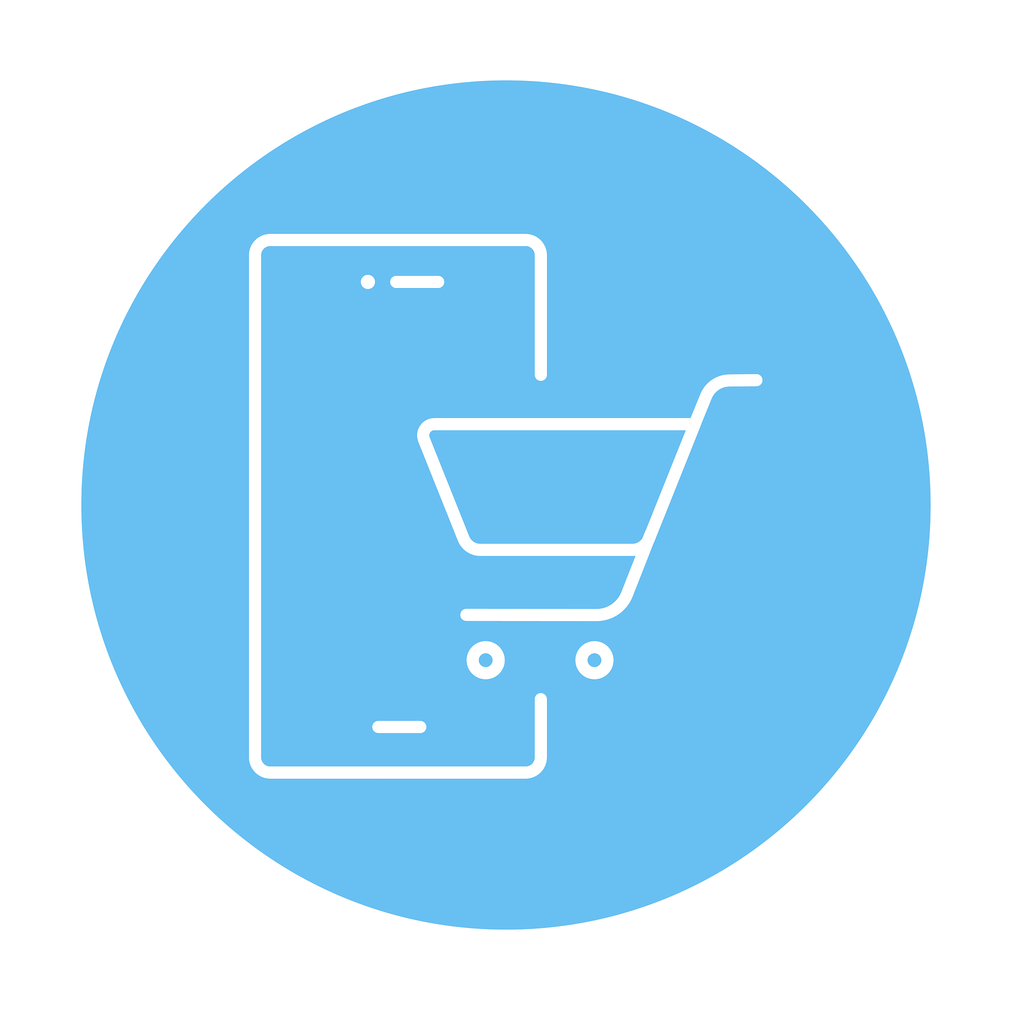 online shopping line icon