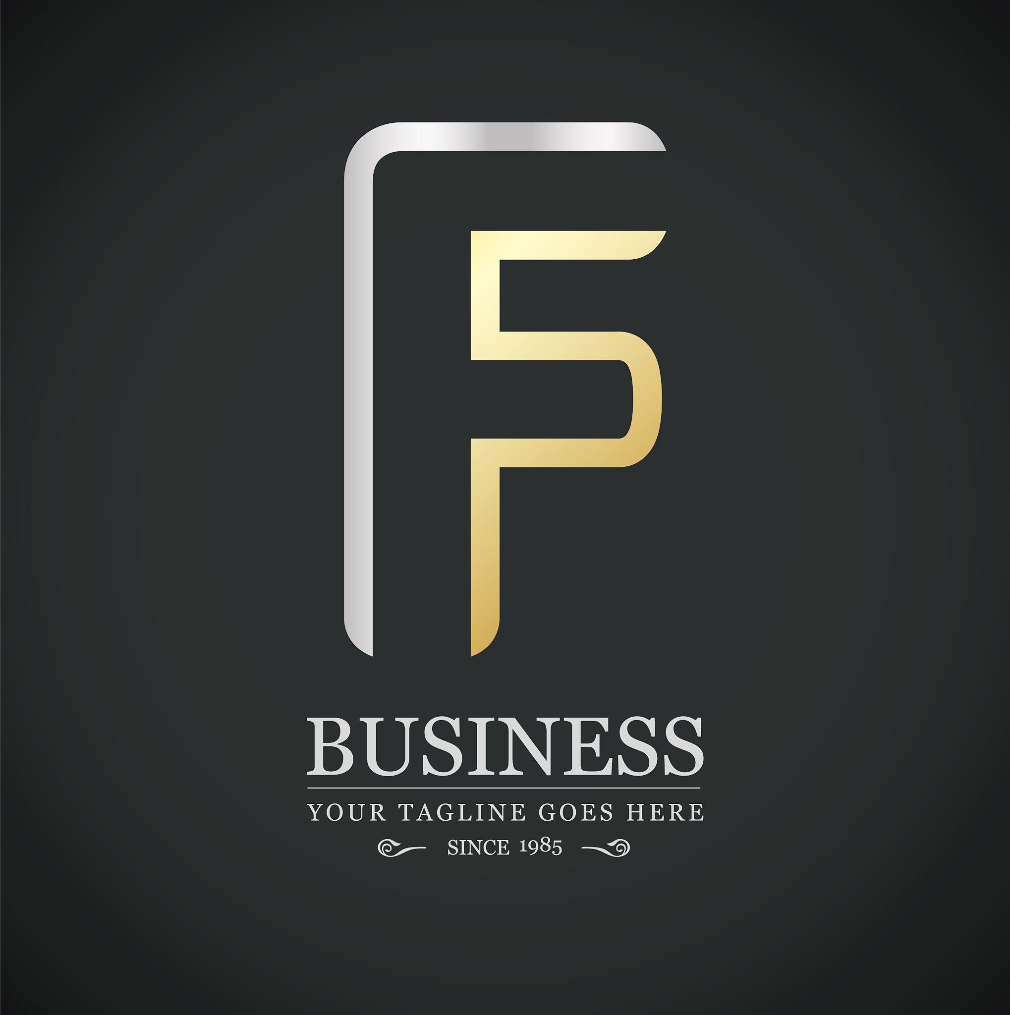 alphabetic logo design with elegent design and