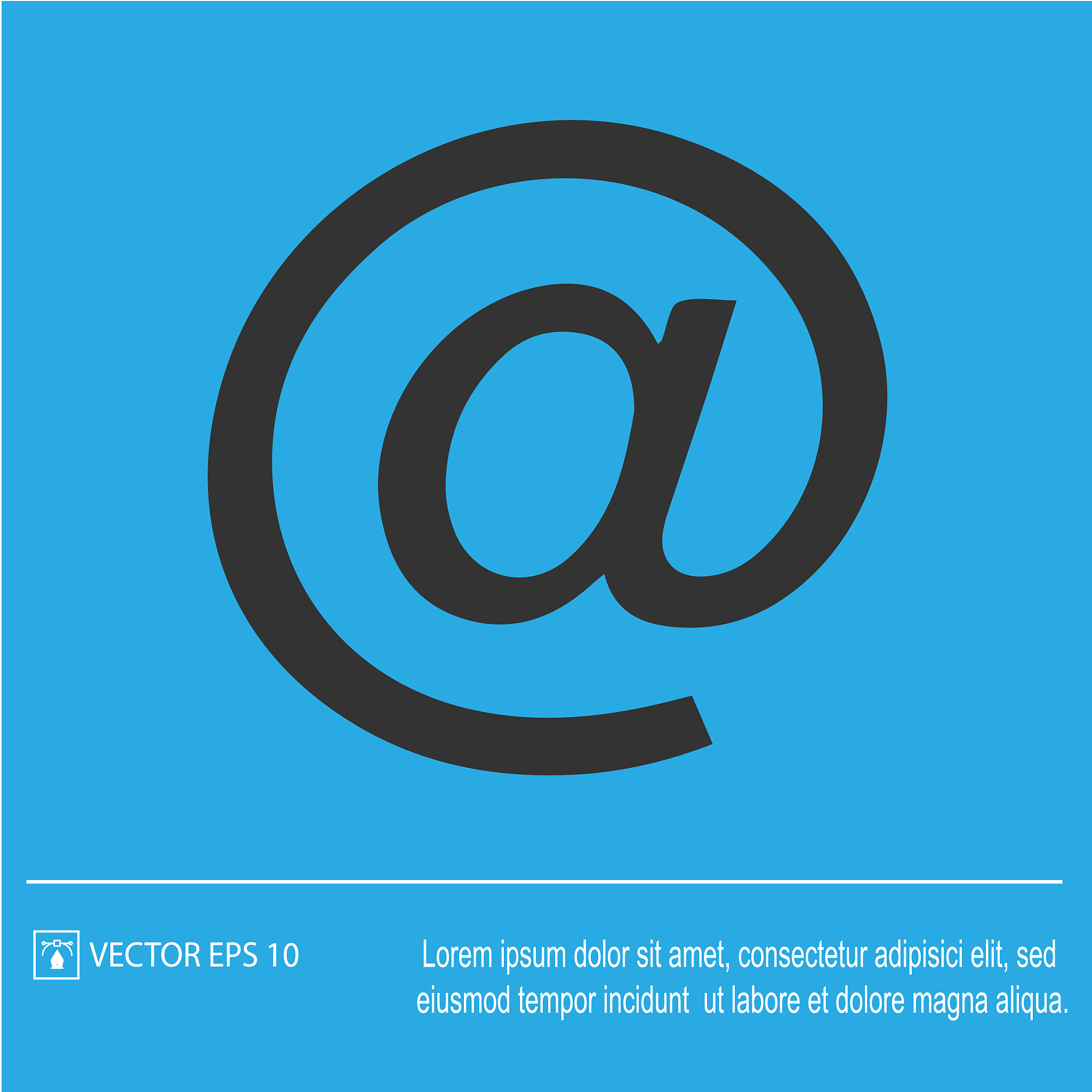email vector icon eps 10. at sign.
