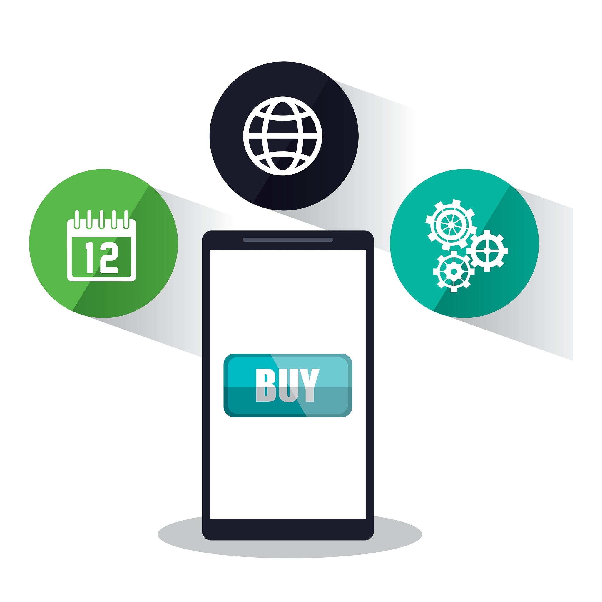 smartphone and shopping online design