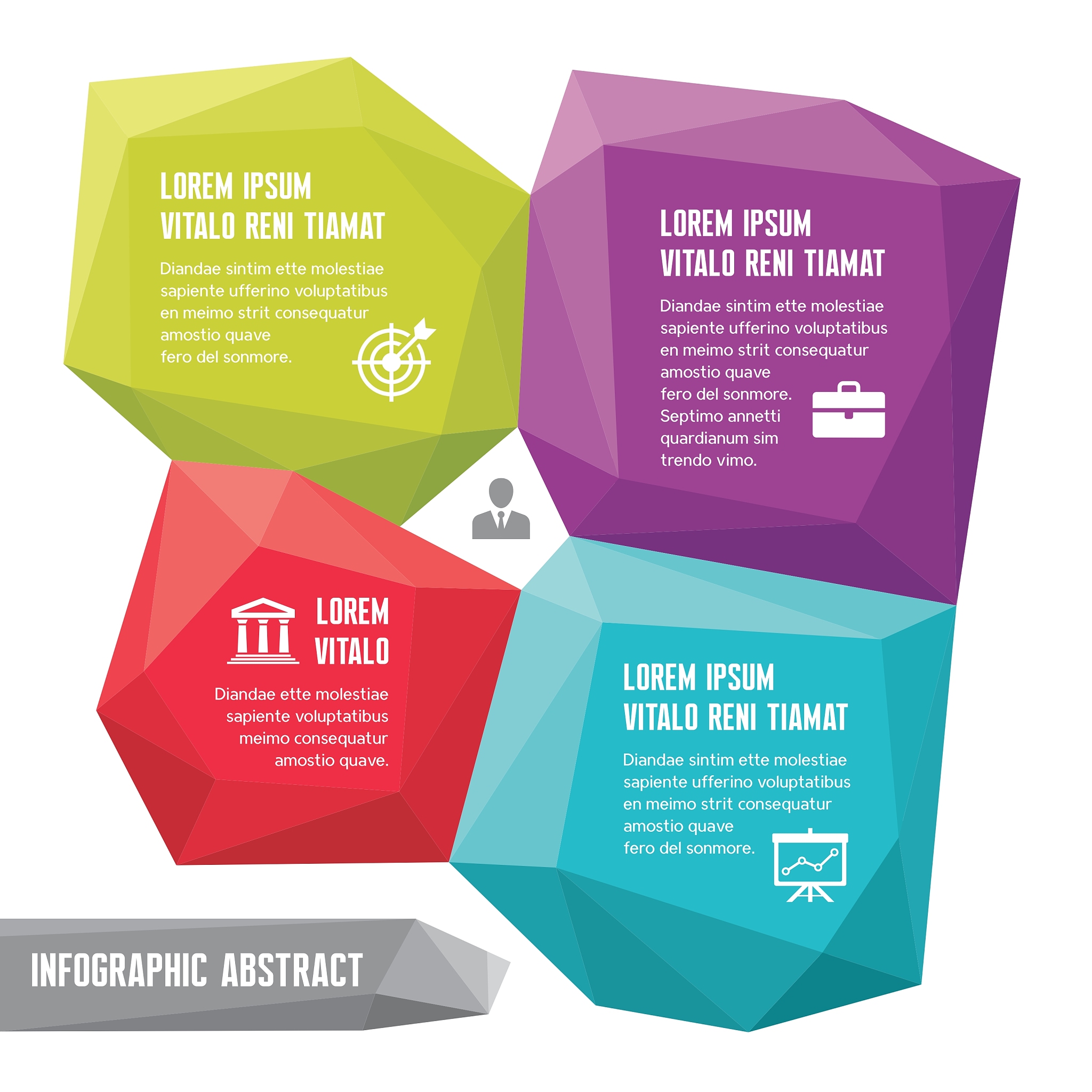 infographic business concept - abstract forms