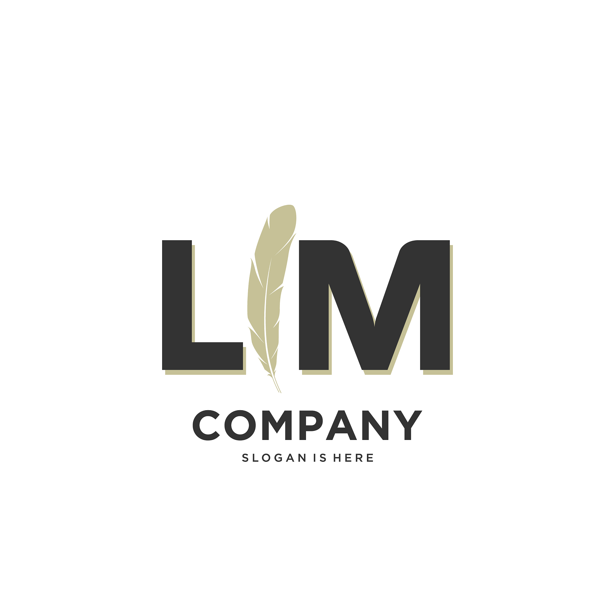 initial lm letter unique attractive creative