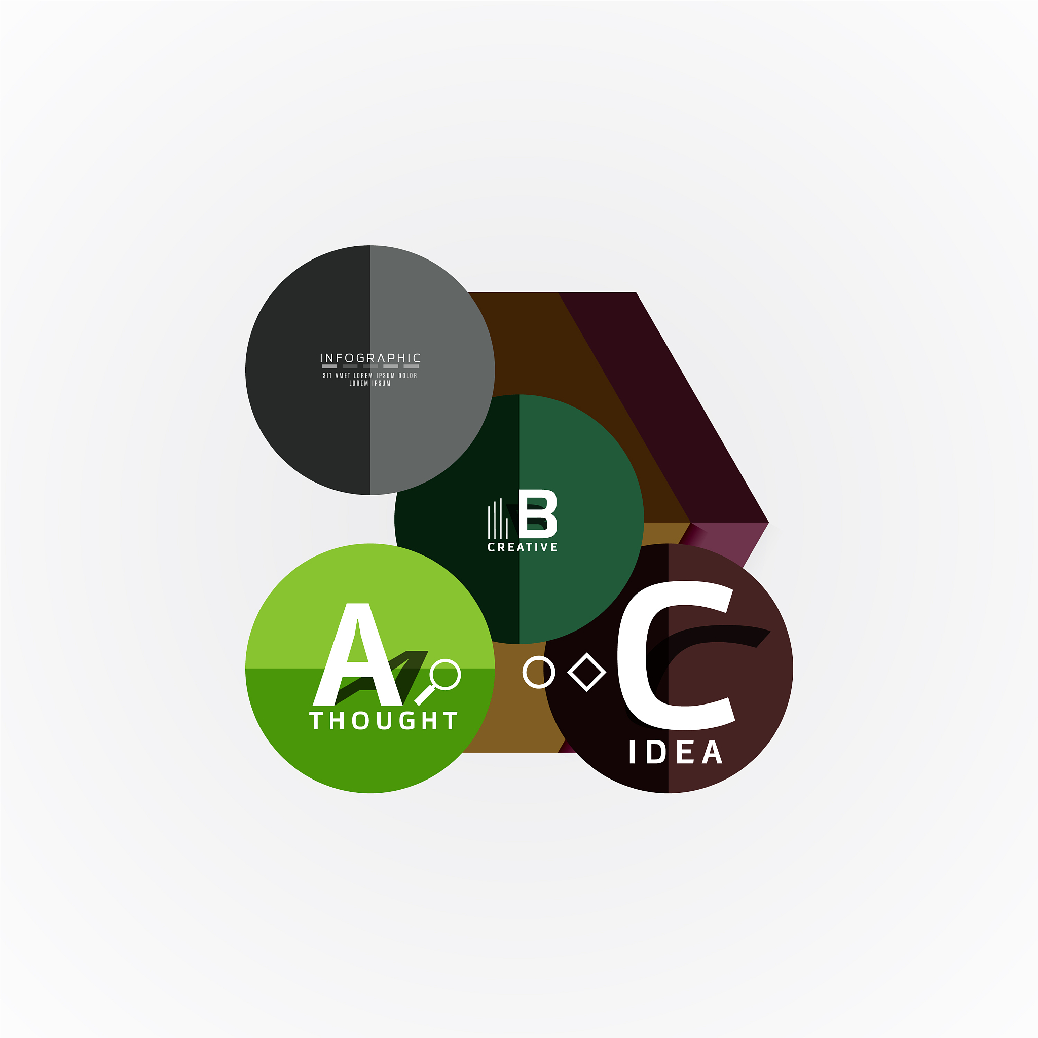 infographic options banner paper style